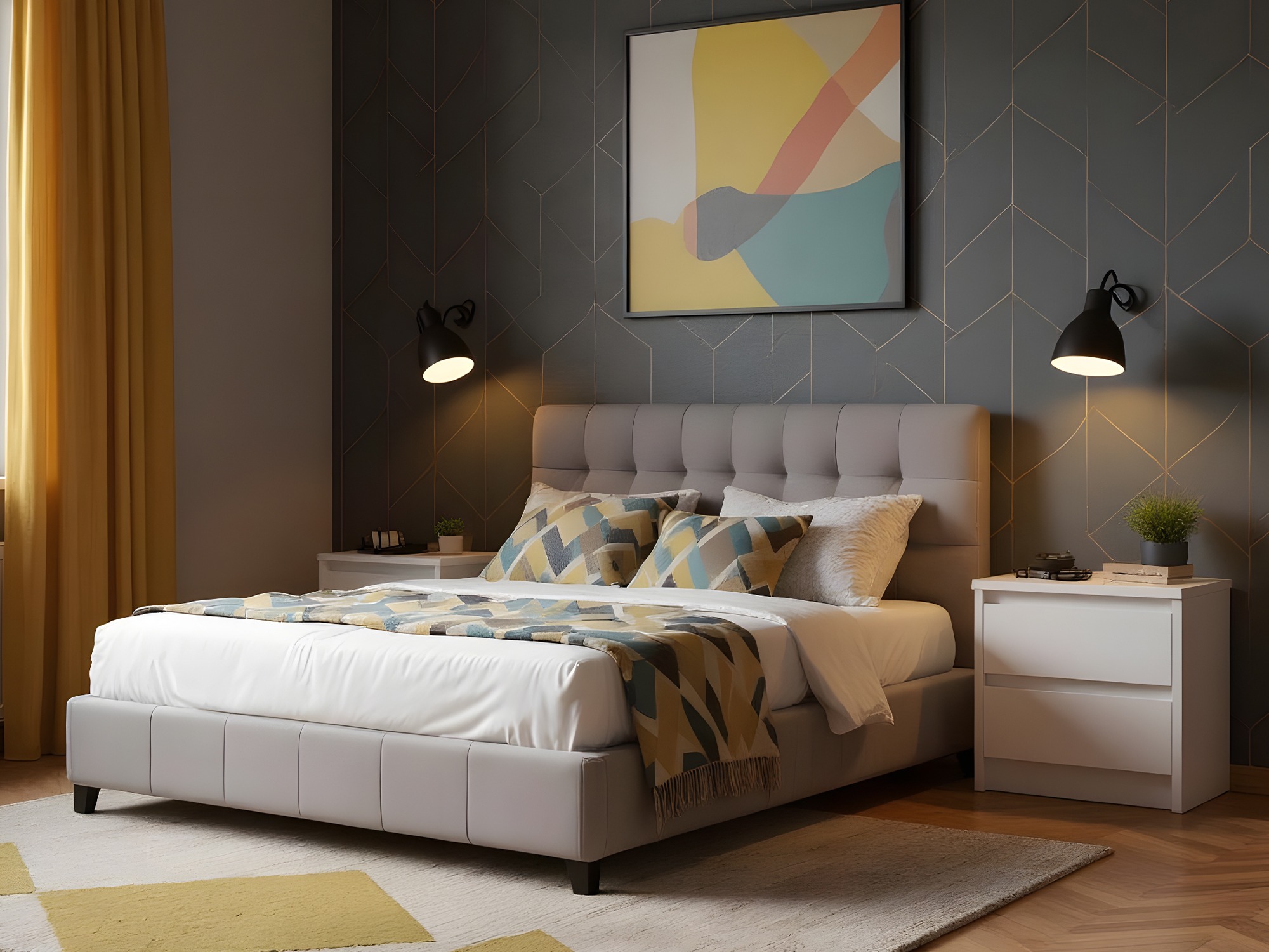 Table de chevet Ontario 197 (Blanc)