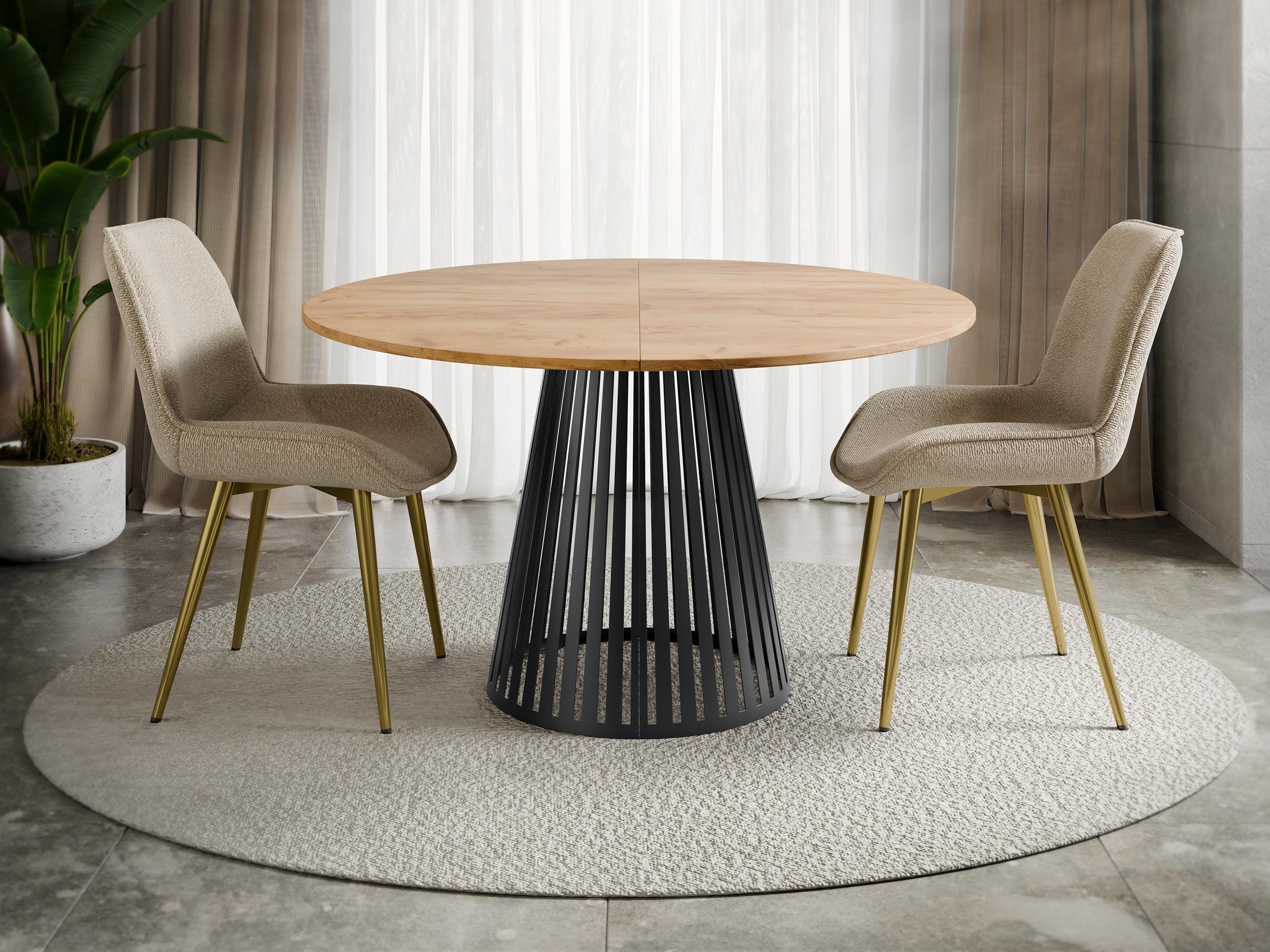 Table Oswego 154 (Chêne doré artisanal)