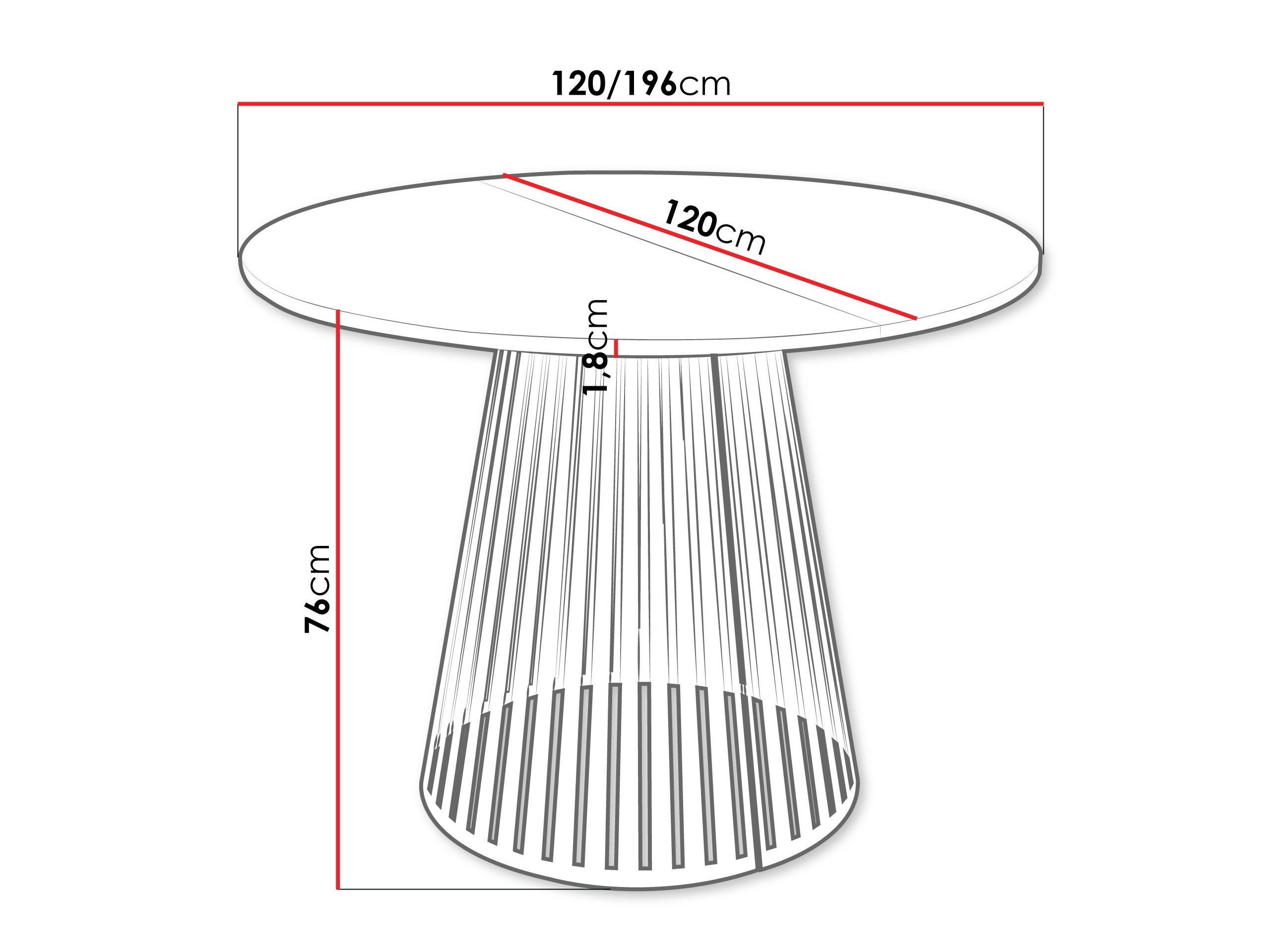 Table Prudentia II (Noyer + Noir)