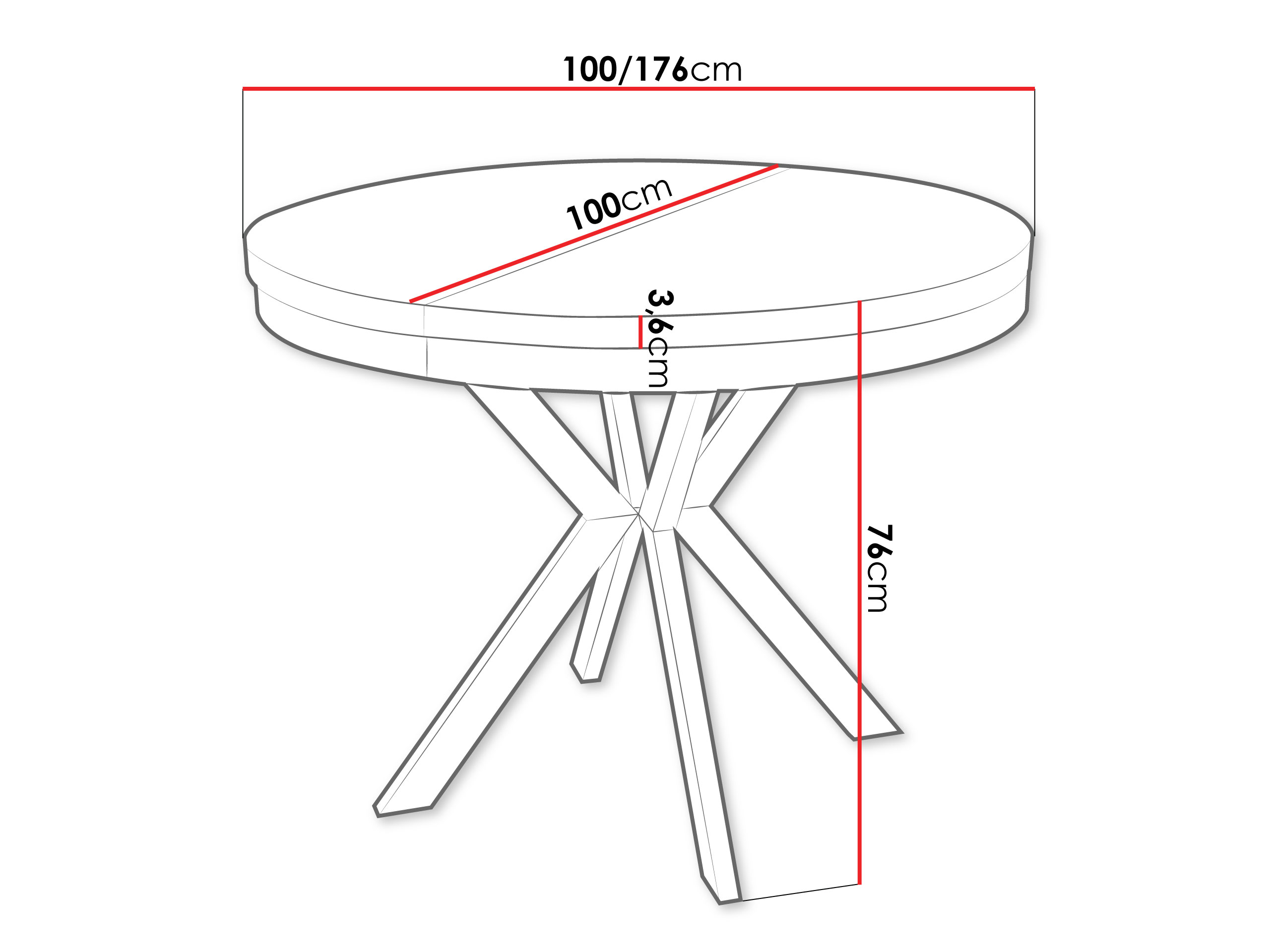 Table Oswego 156 (Cachemire)