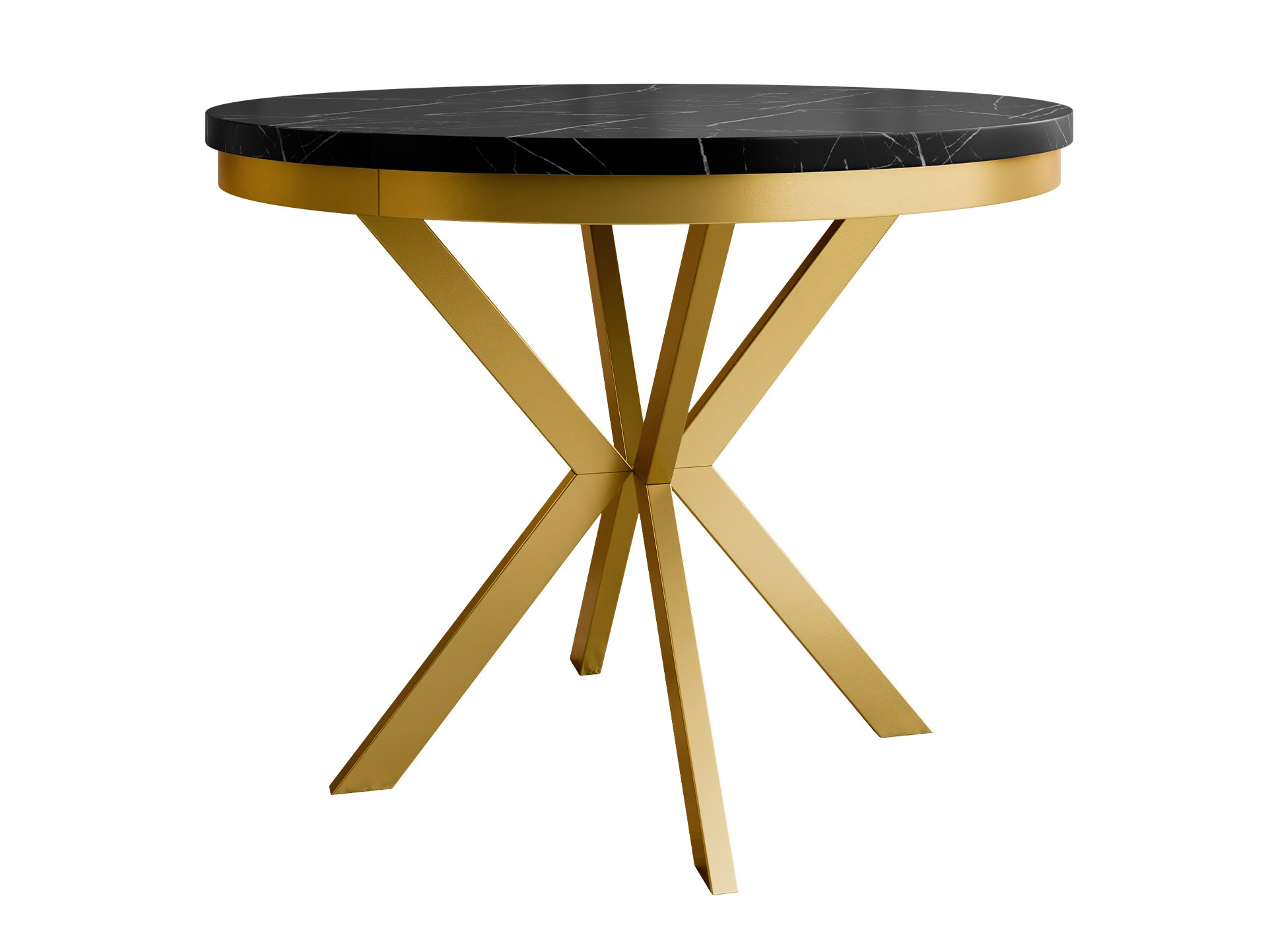Table Oswego 156 (Marbre noir + Doré)