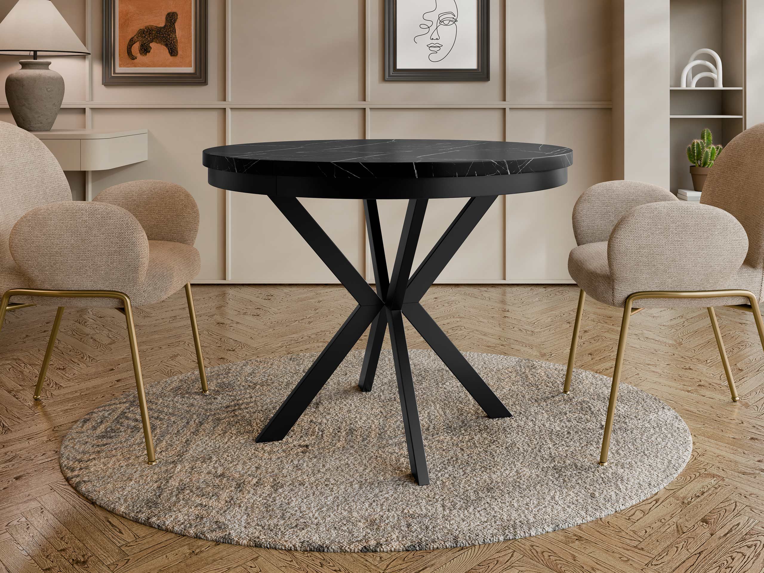 Table Oswego 157 (Marbre noir)