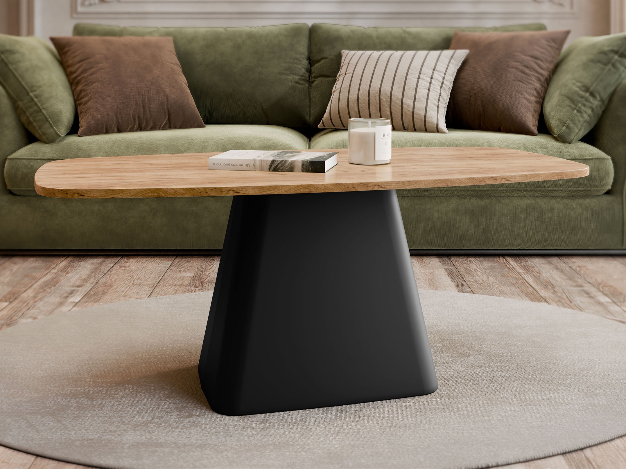 Table basse Oswego 158 (Chêne doré artisanal)