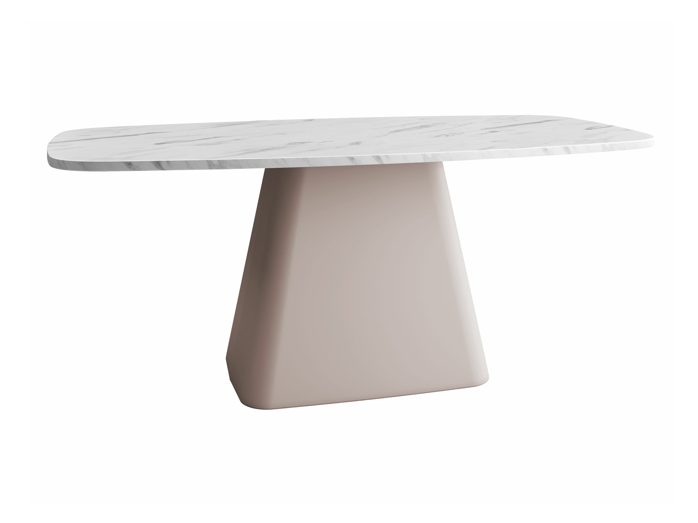 Table basse Oswego 158 (Marbre blanc + Cachemire)