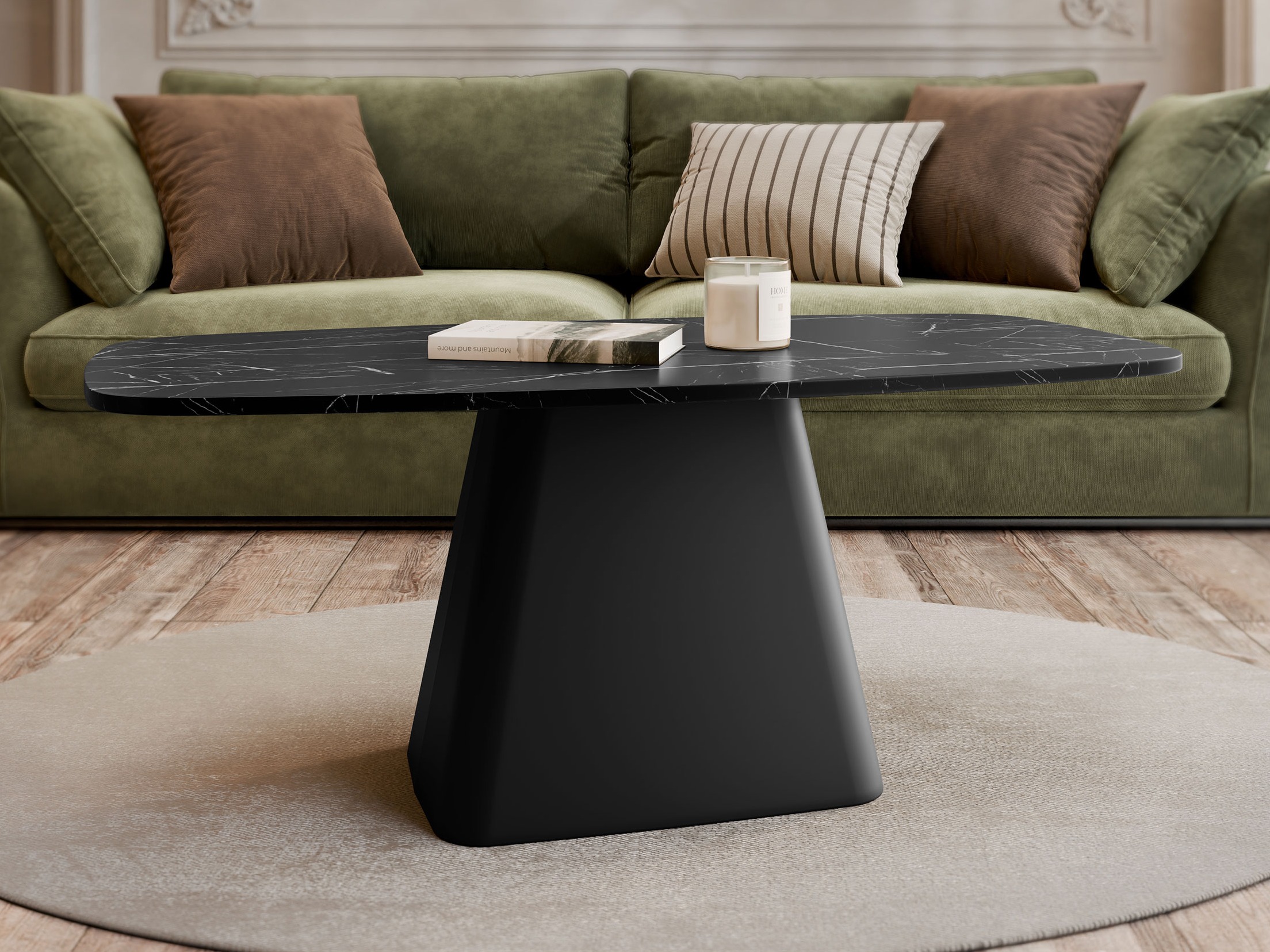 Table basse Oswego 158 (Marbre noir)