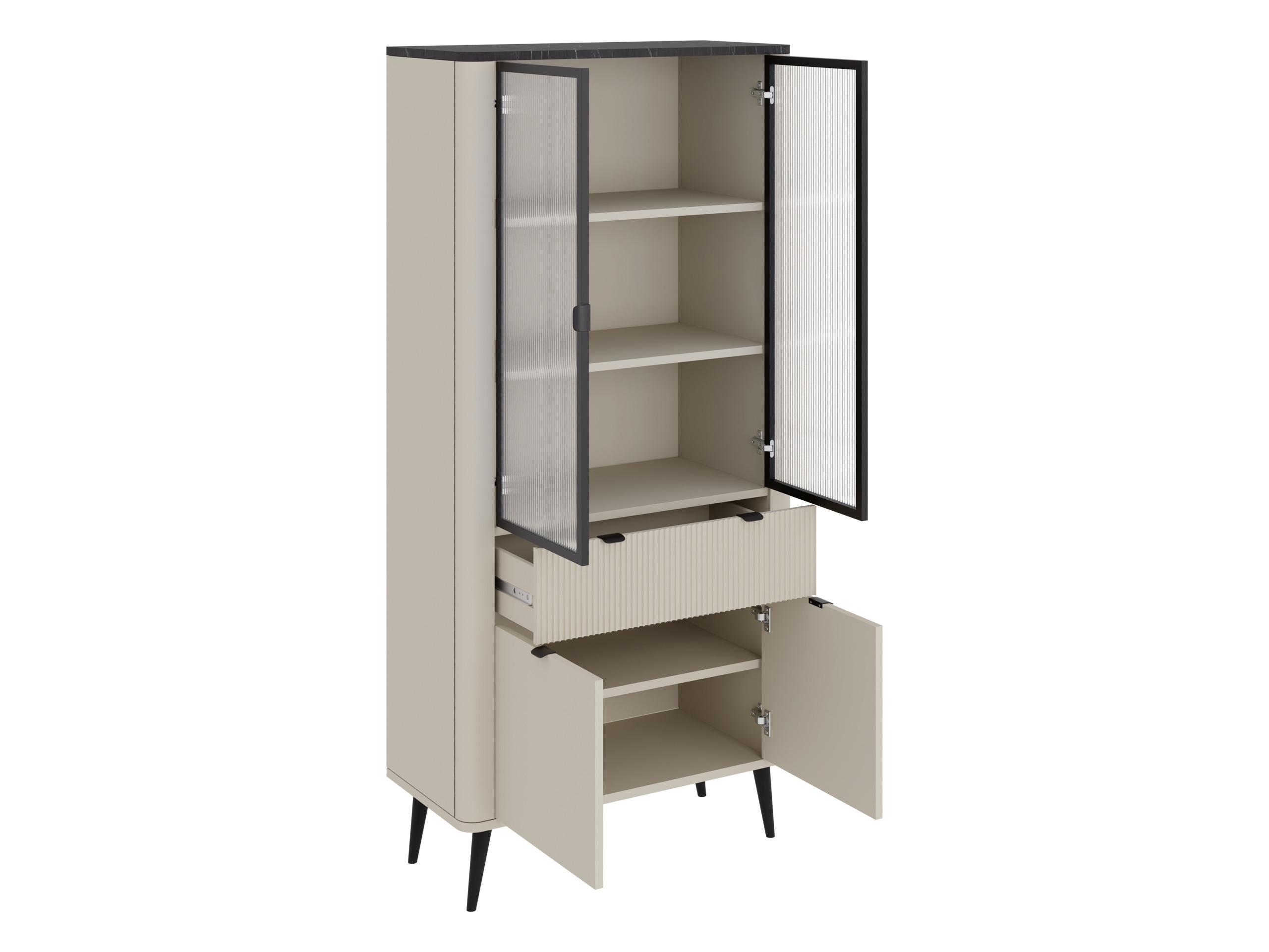 Ensemble de salon Lufela 120 (Cachemire + Noyer)