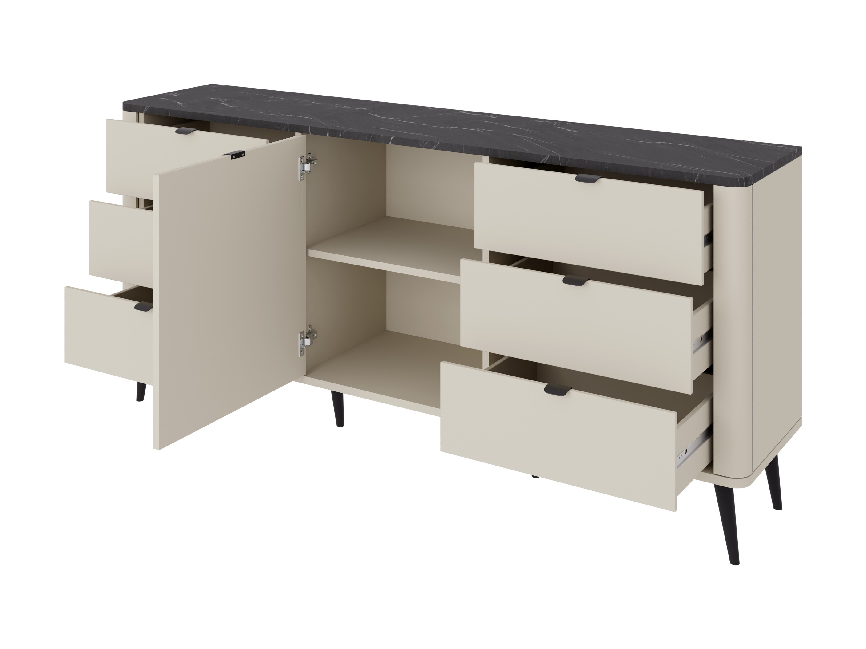 Ensemble de salon Lufela 122 (Cachemire + Noyer)