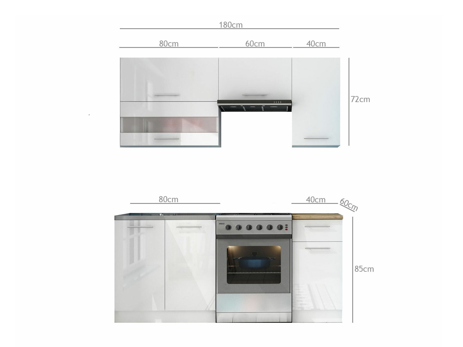 Cuisine complète modulaire Tiffa White 113