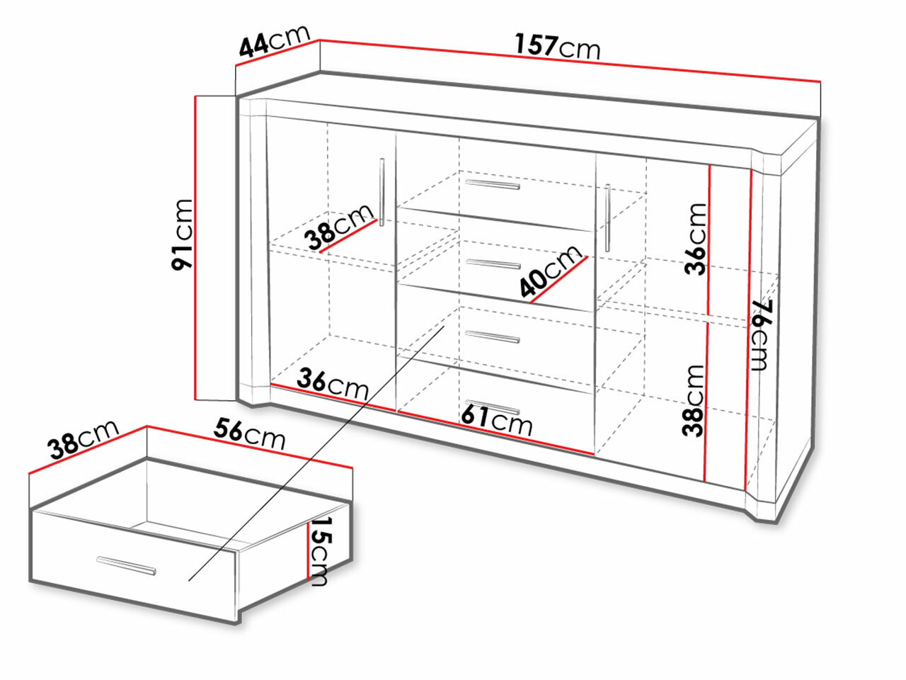 Commode Lorelie 100 (Truffe chêne)