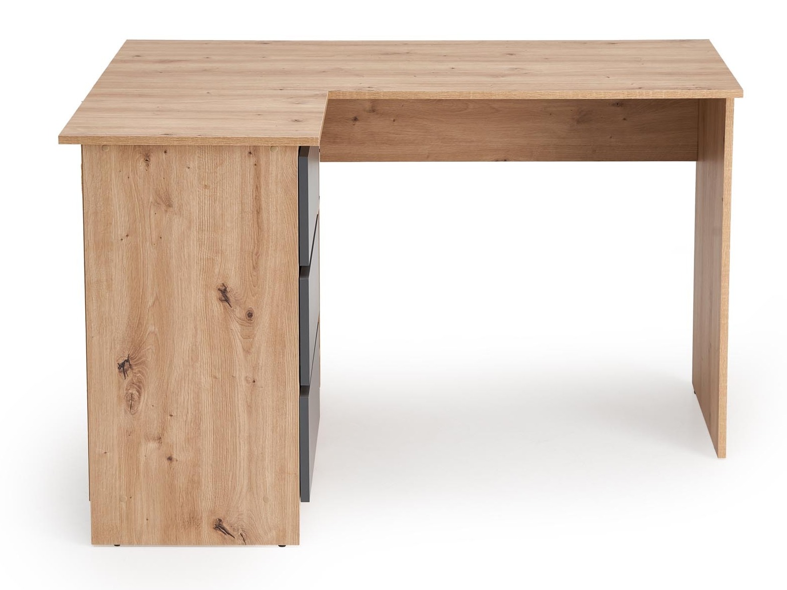 Bureau d'angle Houston 1950 (Graphite + Chêne Artisan)