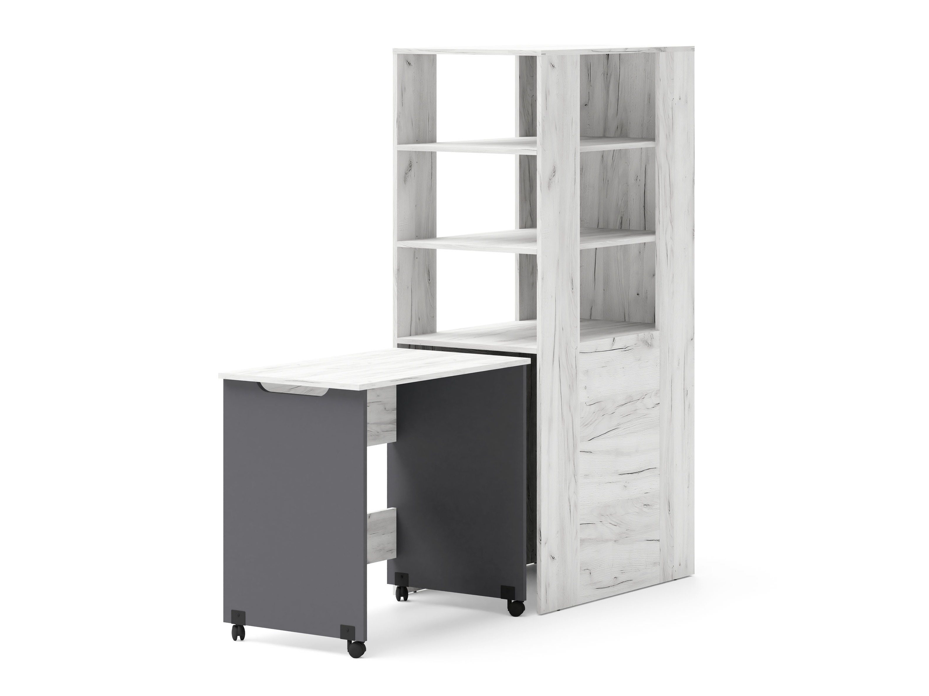 Bureau Elitenu 100 (Artisanat blanc + Graphite)