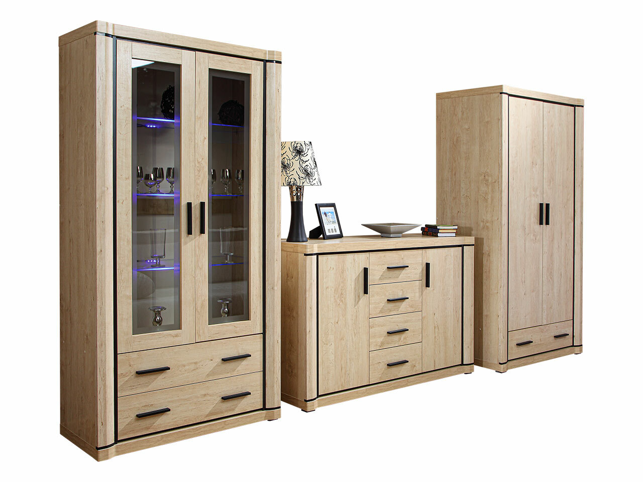 Ensemble de salon Lorelie 125 (Sonoma chêne)