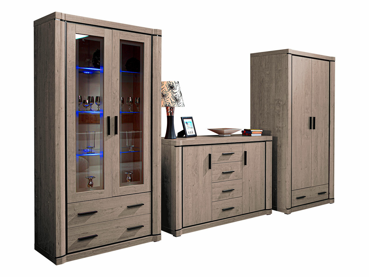 Ensemble de salon Lorelie 125 (Truffe chêne)