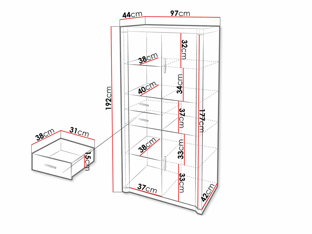 Étagère Lorelie 120 (Truffe)