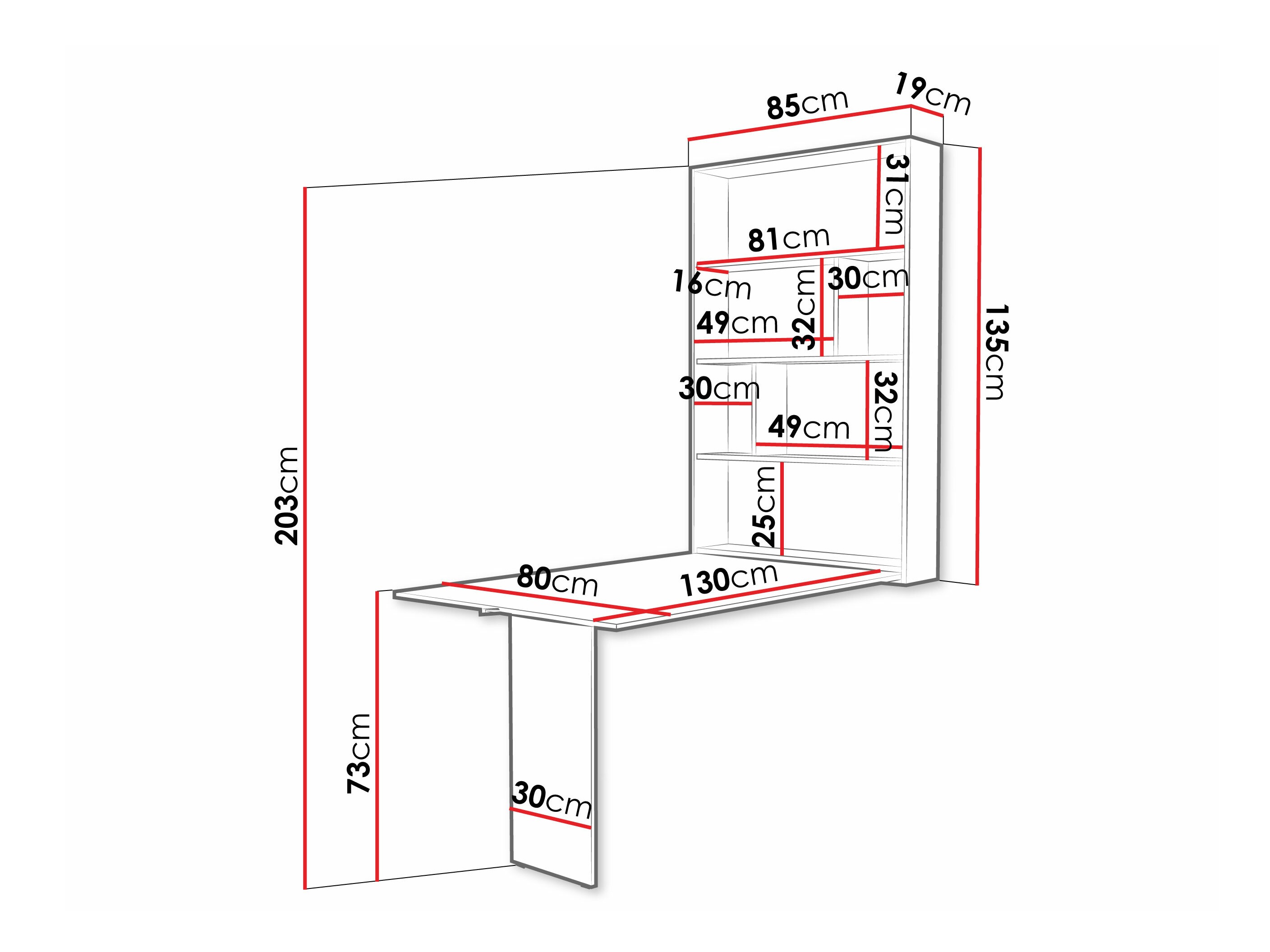 Table pliante Pinis III (Noir + Chêne wotan)