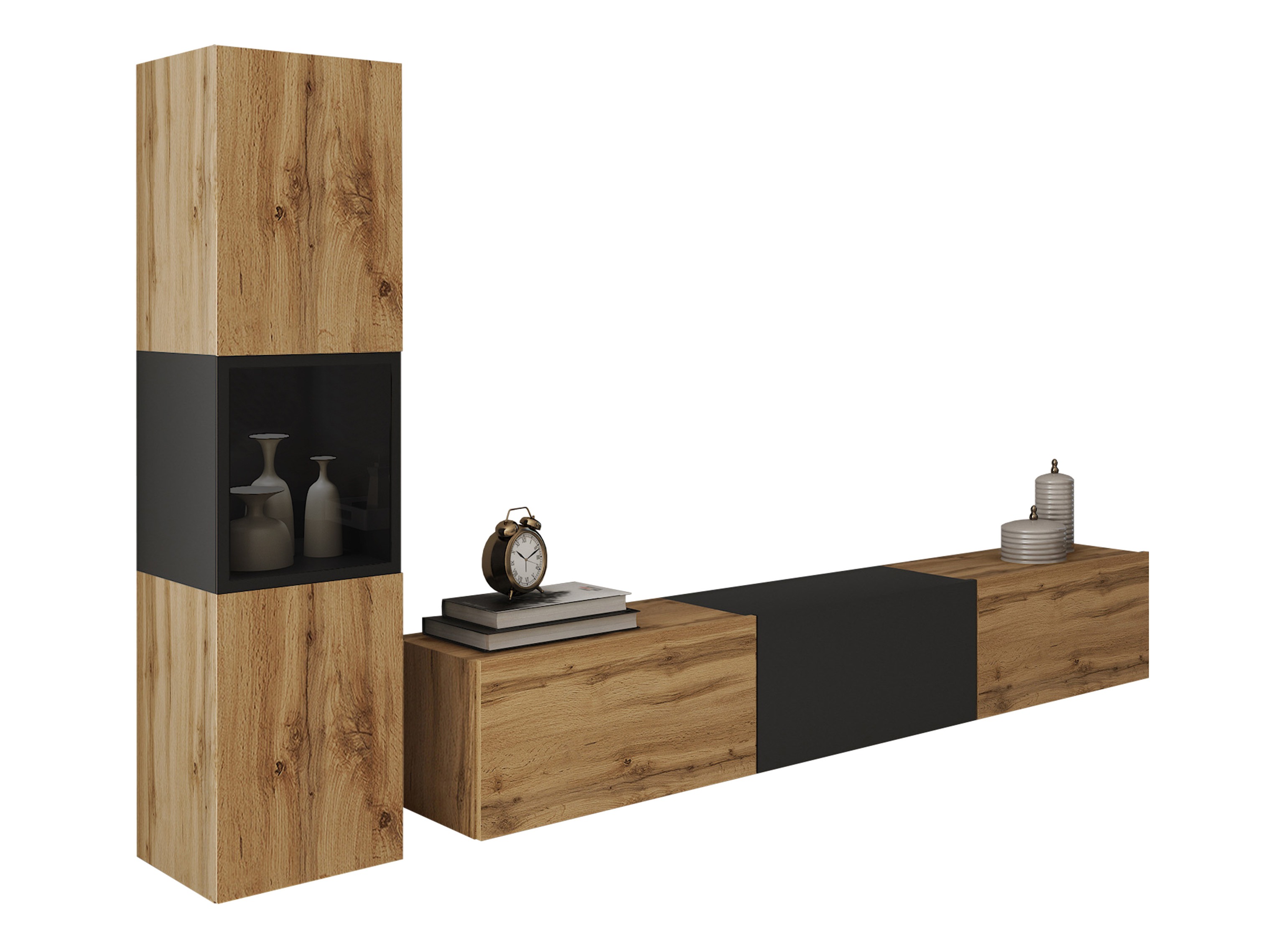 Ensemble de salon Sarasota 192 (Chêne wotan + Graphite)