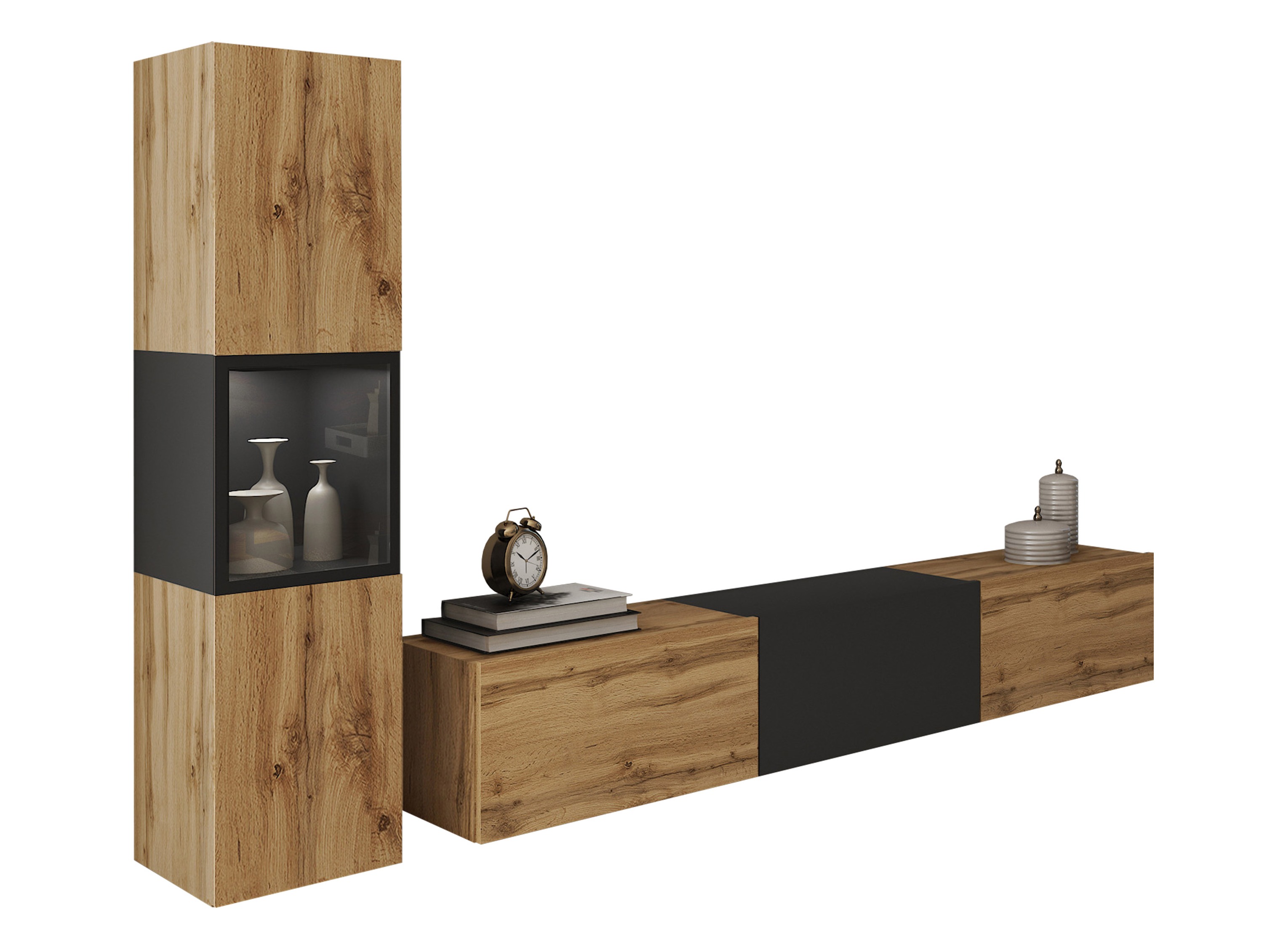 Ensemble de salon Sarasota 192 (Chêne wotan + Graphite)