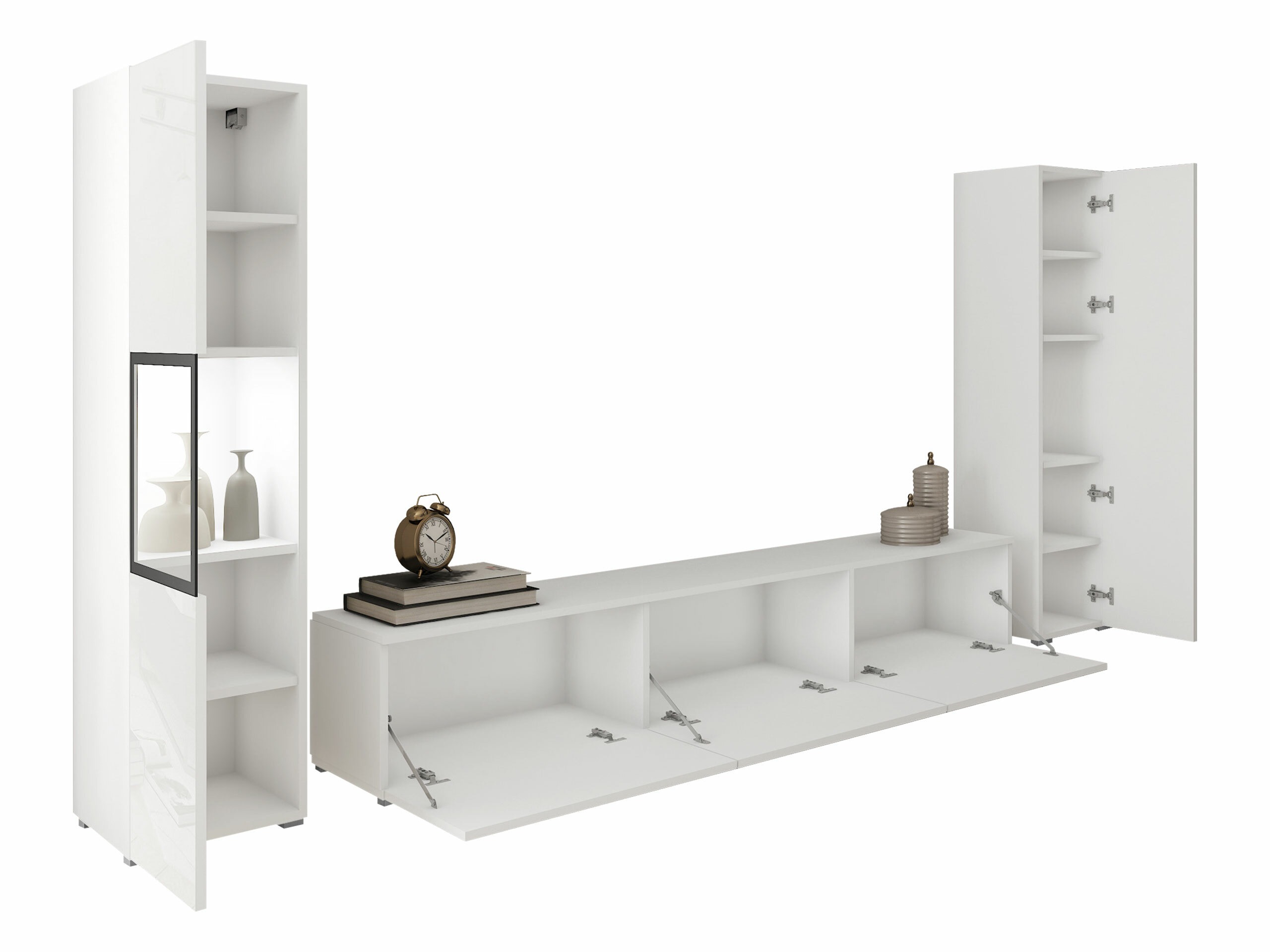 Ensemble de salon Sarasota 193 (Blanc + Blanc brillant)