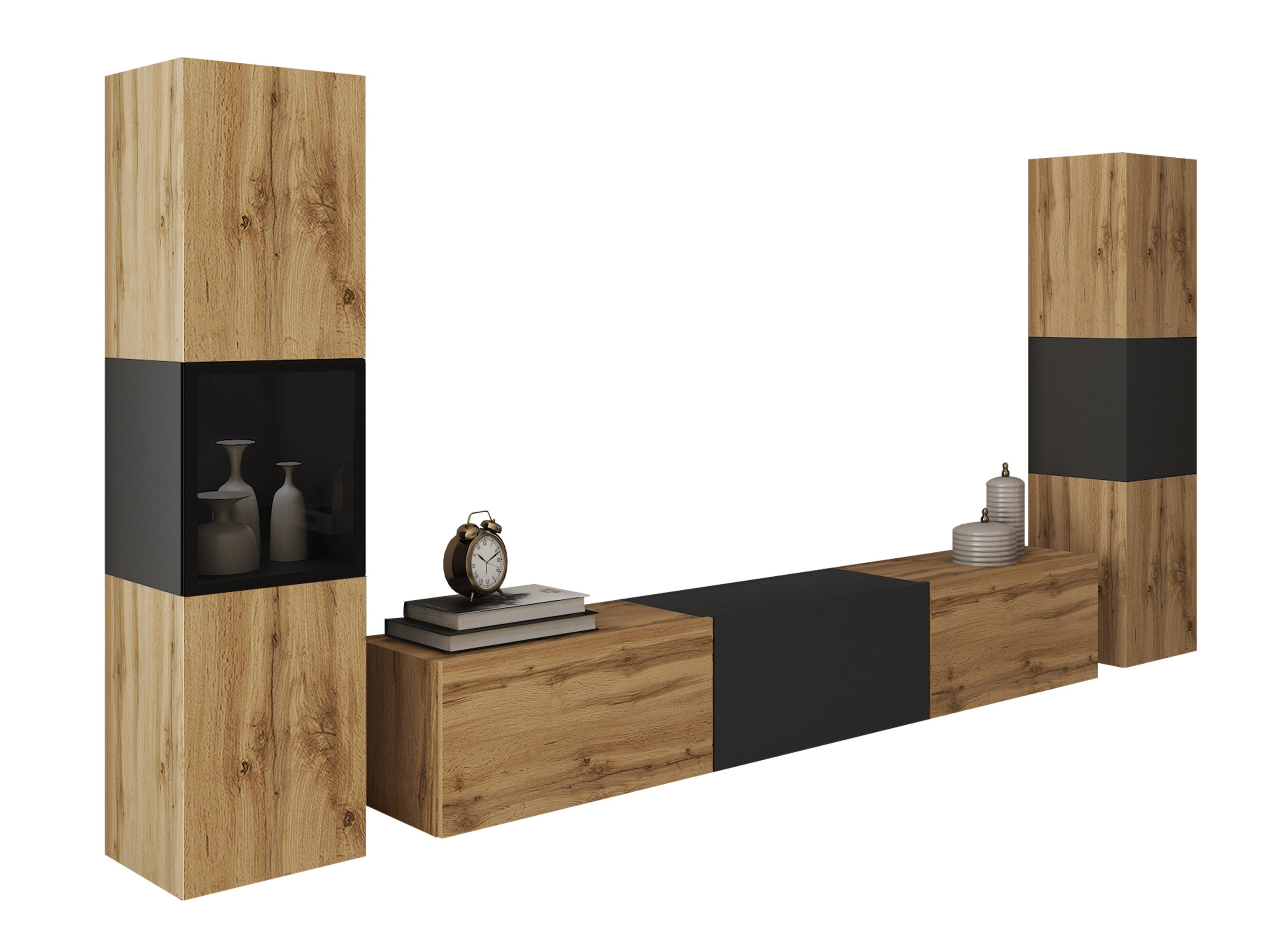 Ensemble de salon Sarasota 193 (Chêne wotan + Graphite)