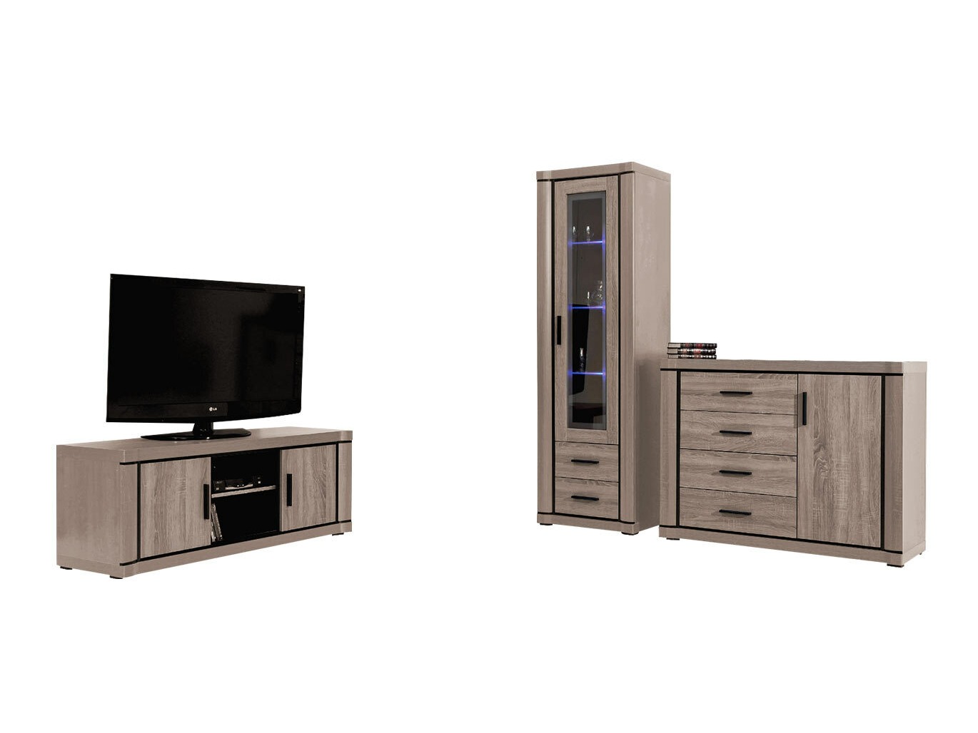 Ensemble de salon Lorelie 122 (Truffe chêne)