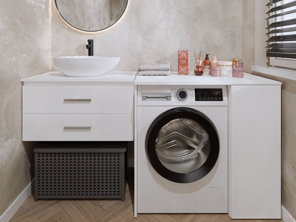 Armoire de bain indépendante Balelbo 114 (Blanc)