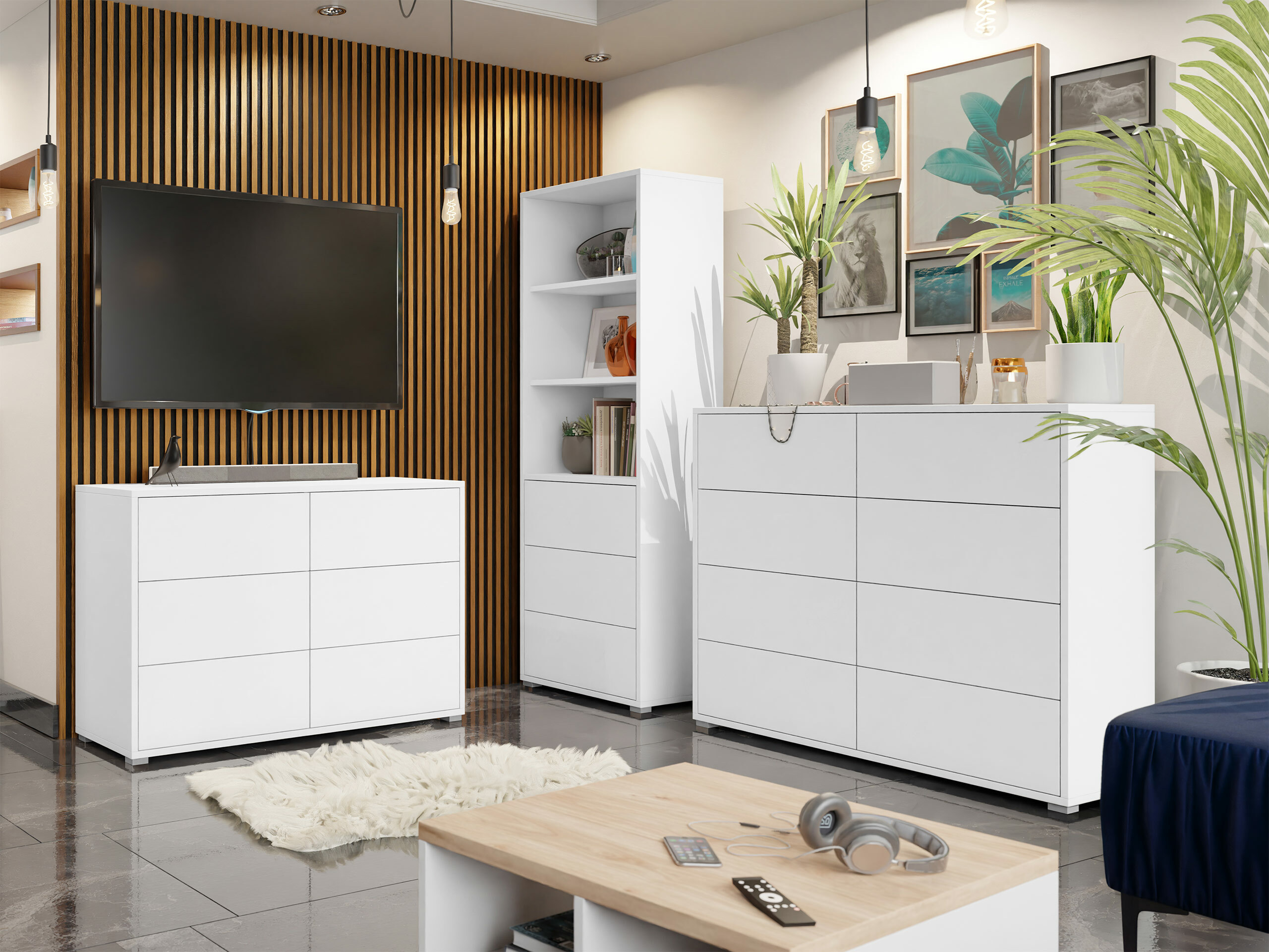 Ensemble de salon Comfivo Tutela I (Blanc)