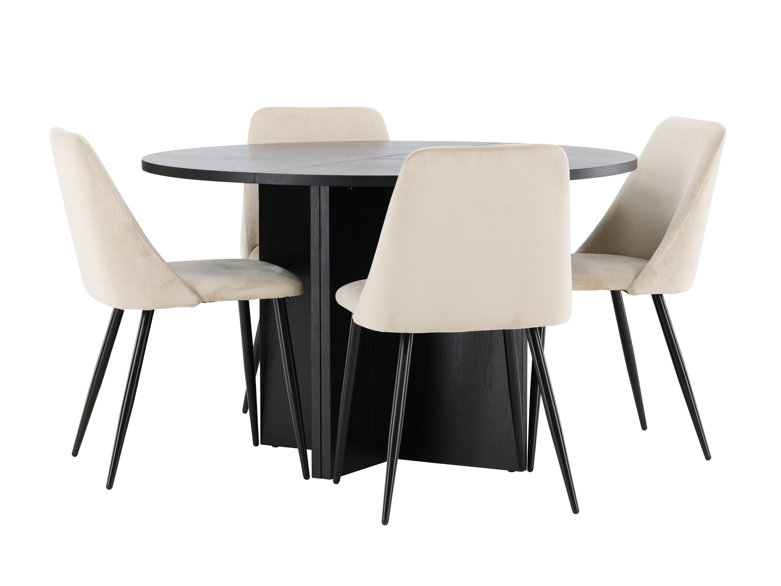 Salle à manger complète Dallas 4991 (Noir)