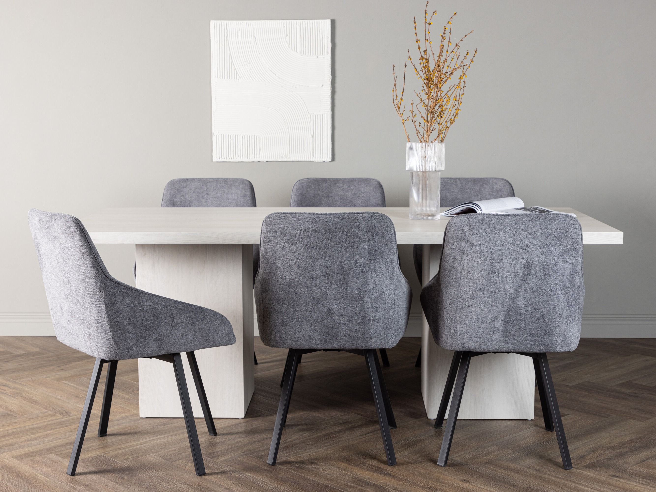 Salle à manger complète Dallas 4996 (Gris)