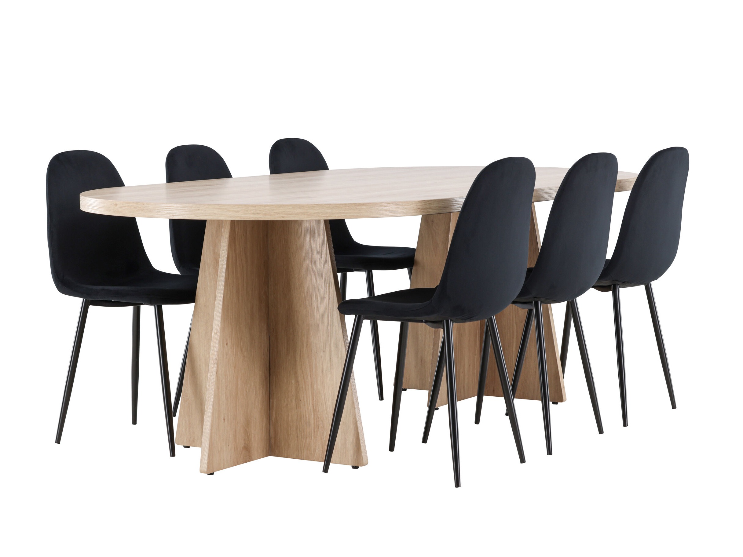 Salle à manger complète Dallas 4998 (Noir)