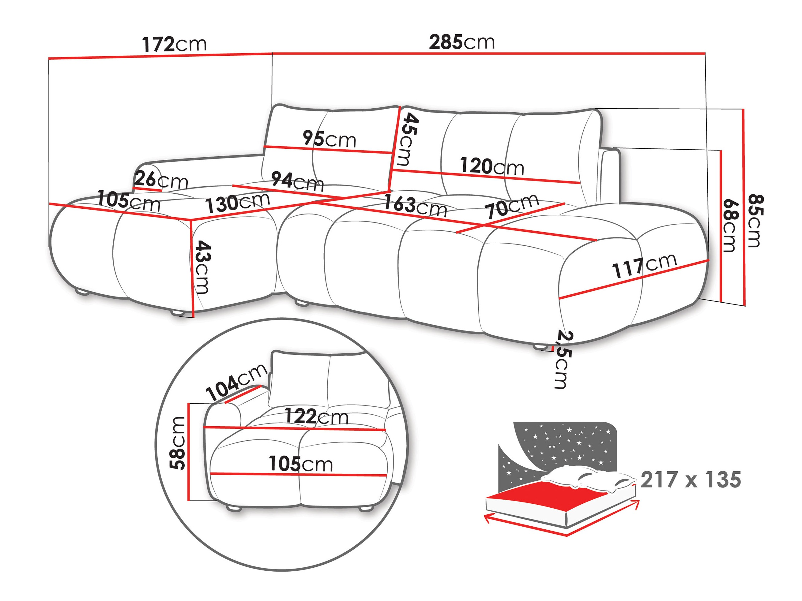 Canapé d'angle TrendyNest Ansera (Flow 02)