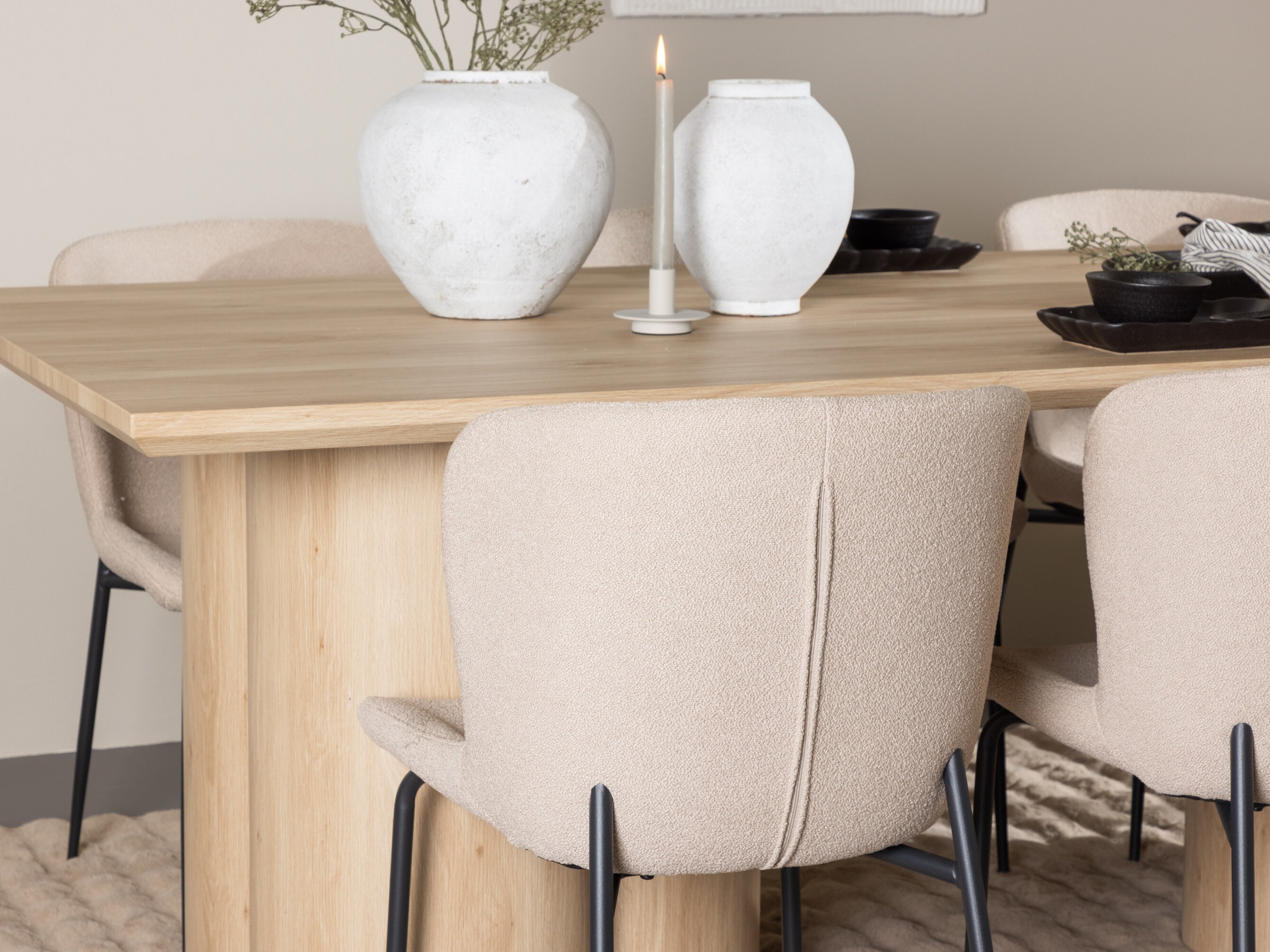 Salle à manger complète Dallas 5021 (Beige)