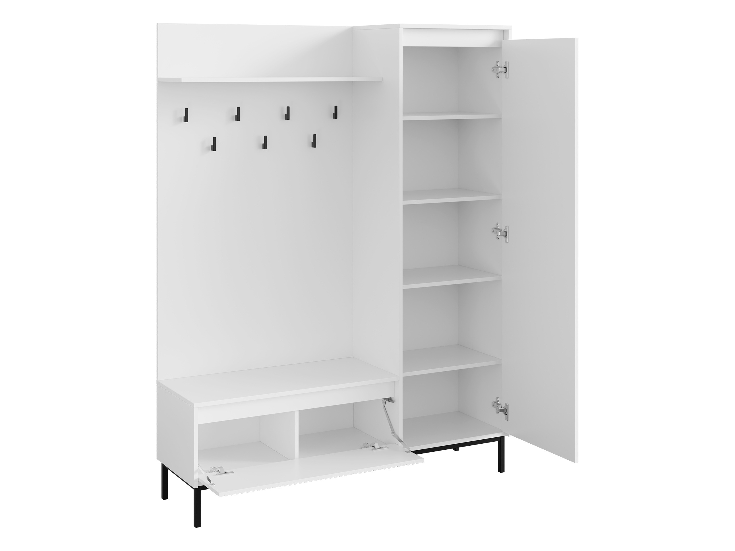 Meuble d'entrée Comfivo Delruva 112 (Blanc)