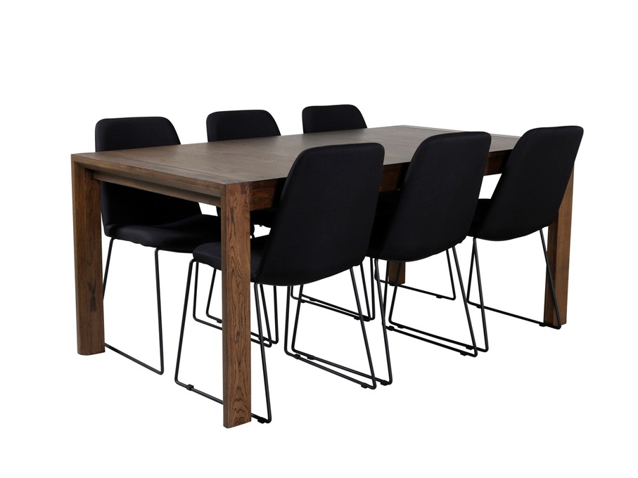 Salle à manger complète Dallas 5027 (Chêne foncé)