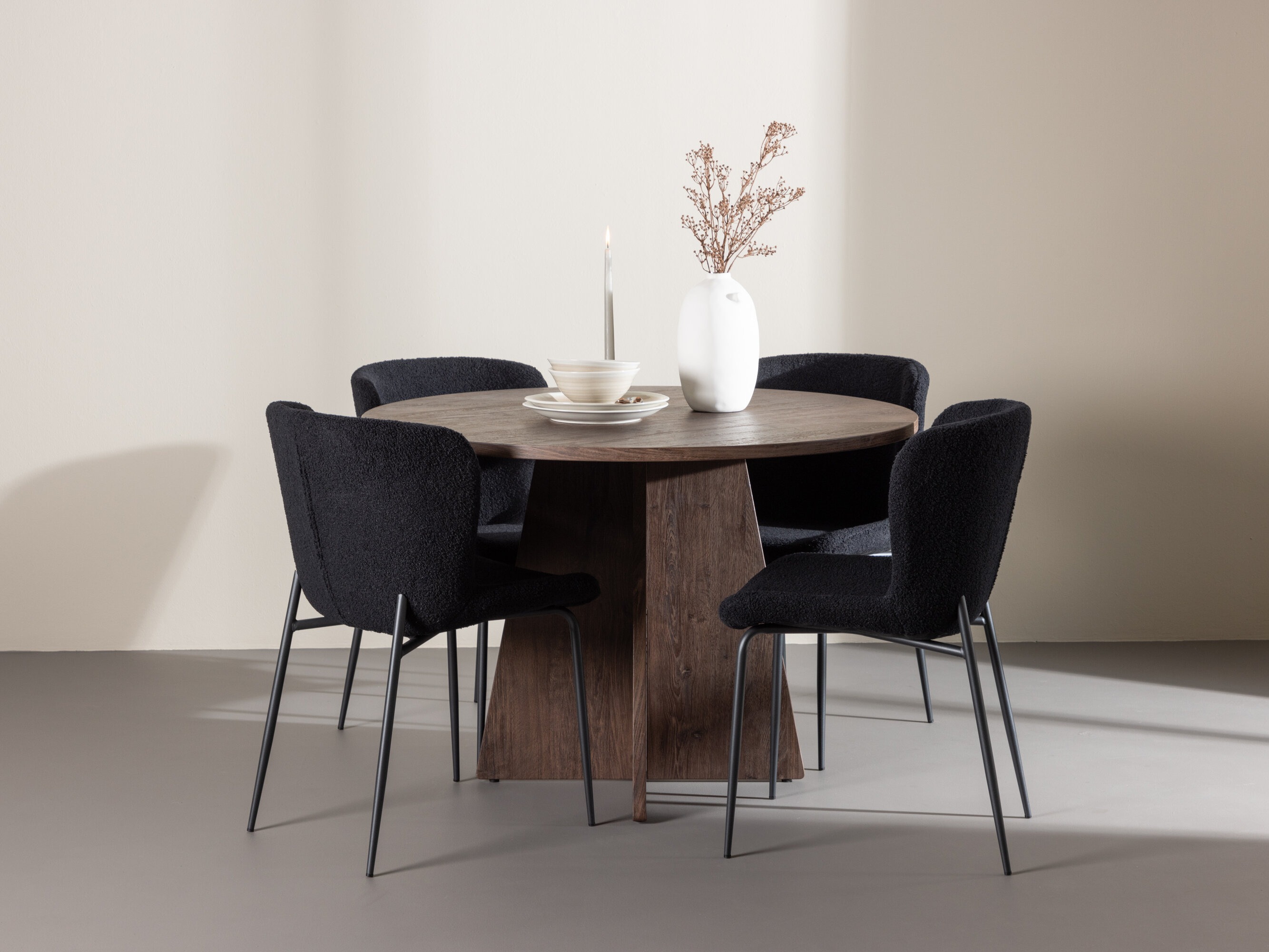 Salle à manger complète Dallas 5051 (Noir)