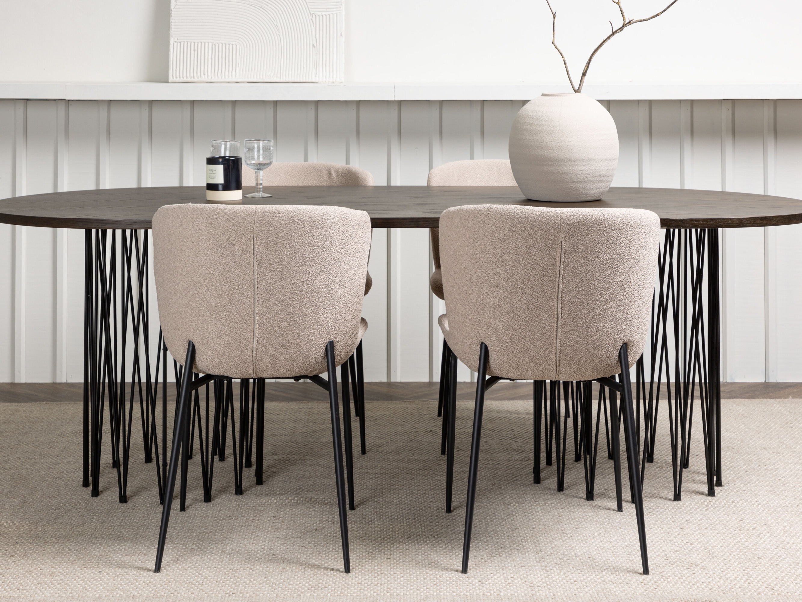 Salle à manger complète Dallas 5065 (Beige)