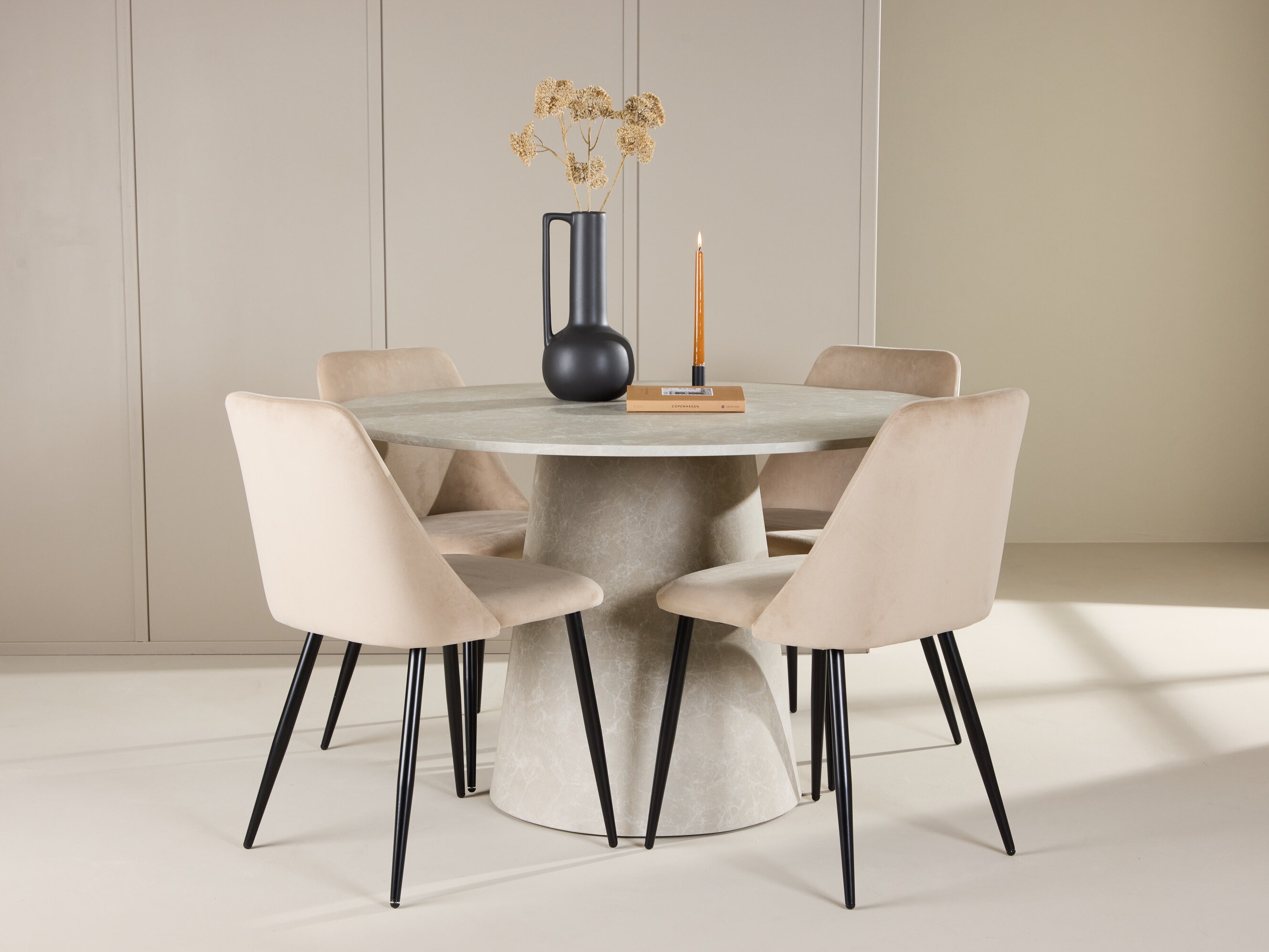 Salle à manger complète Dallas 5069 (Brun clair)
