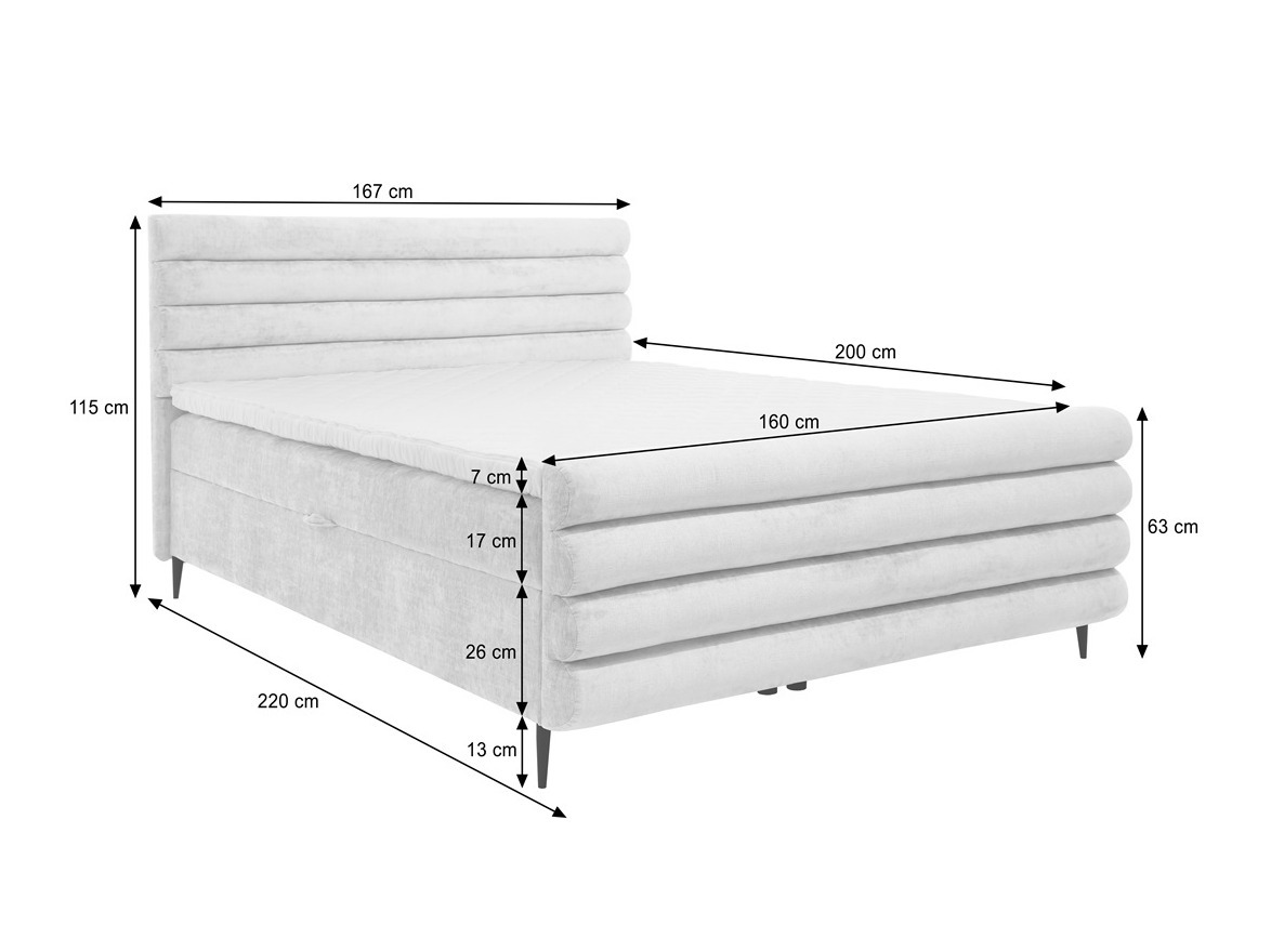 Lit boxspring Margate 134 (Clara 215.03)