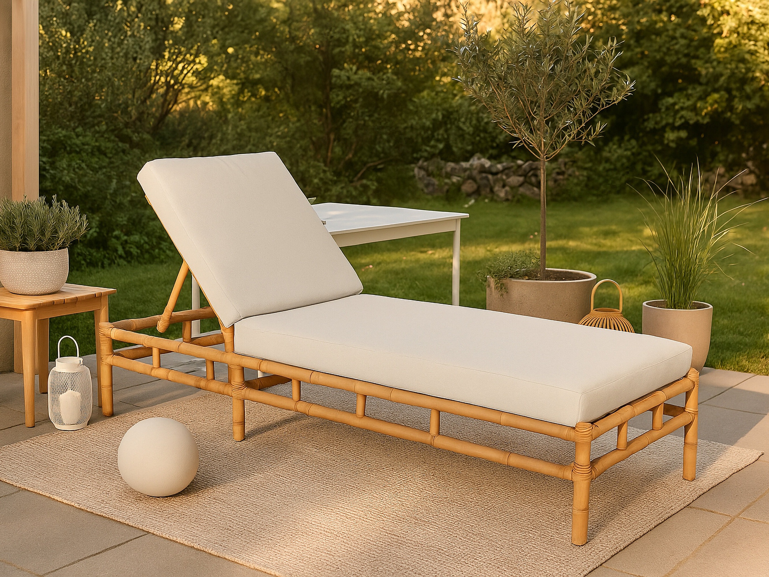 Chaise longue de jardin Mernolu 103