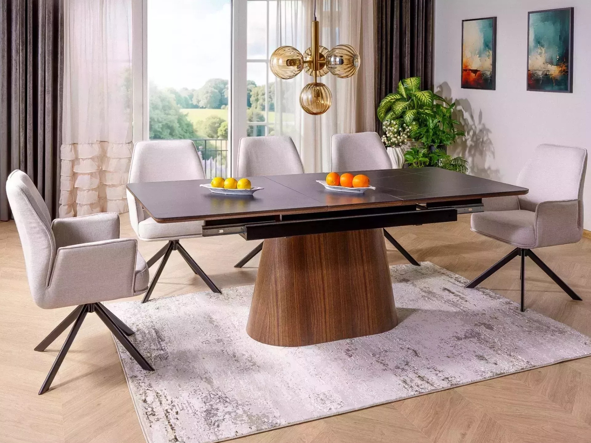 Table Detroit 932 (Noir + Noyer)