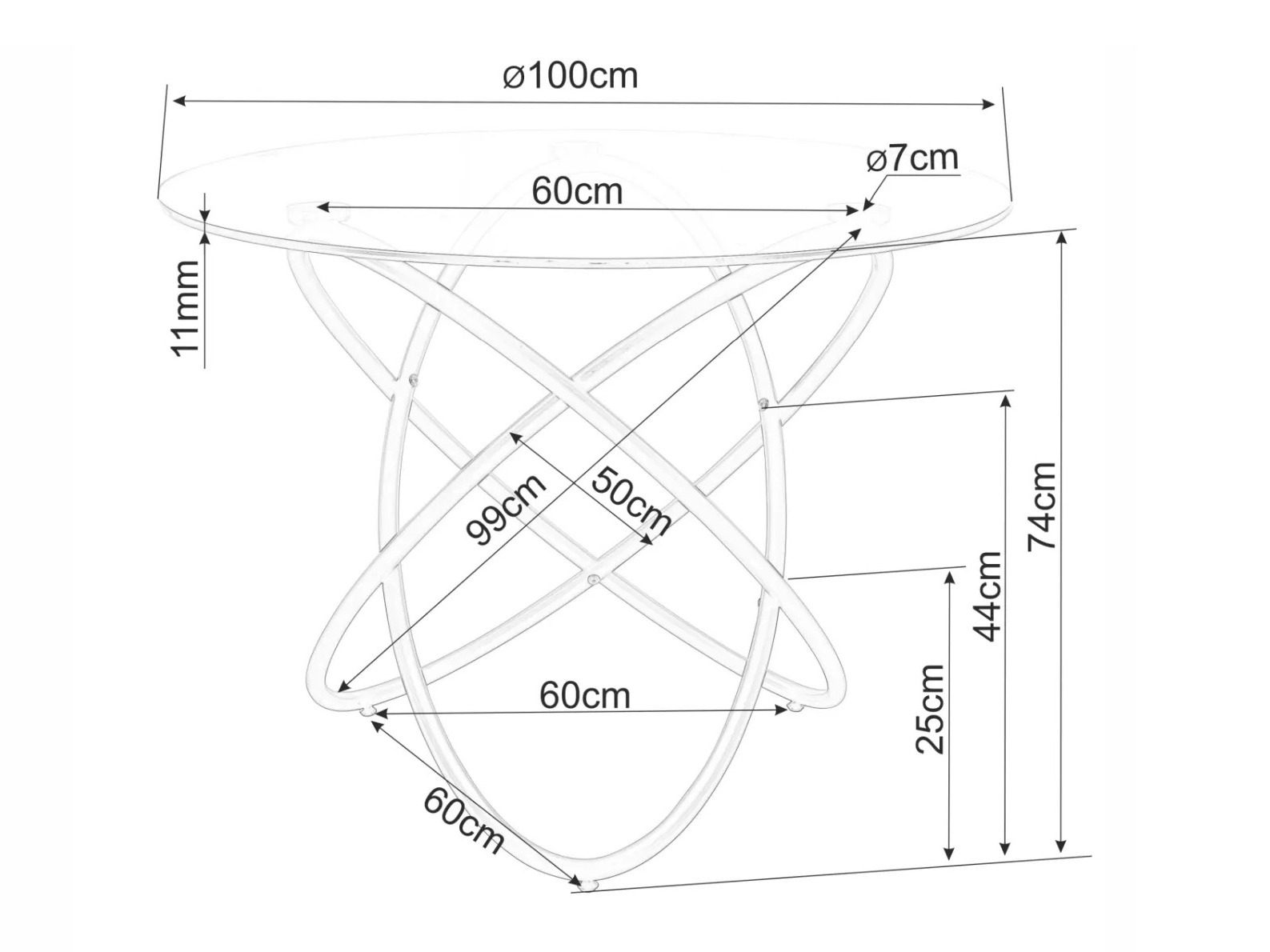 Table Detroit 933 (Doré)