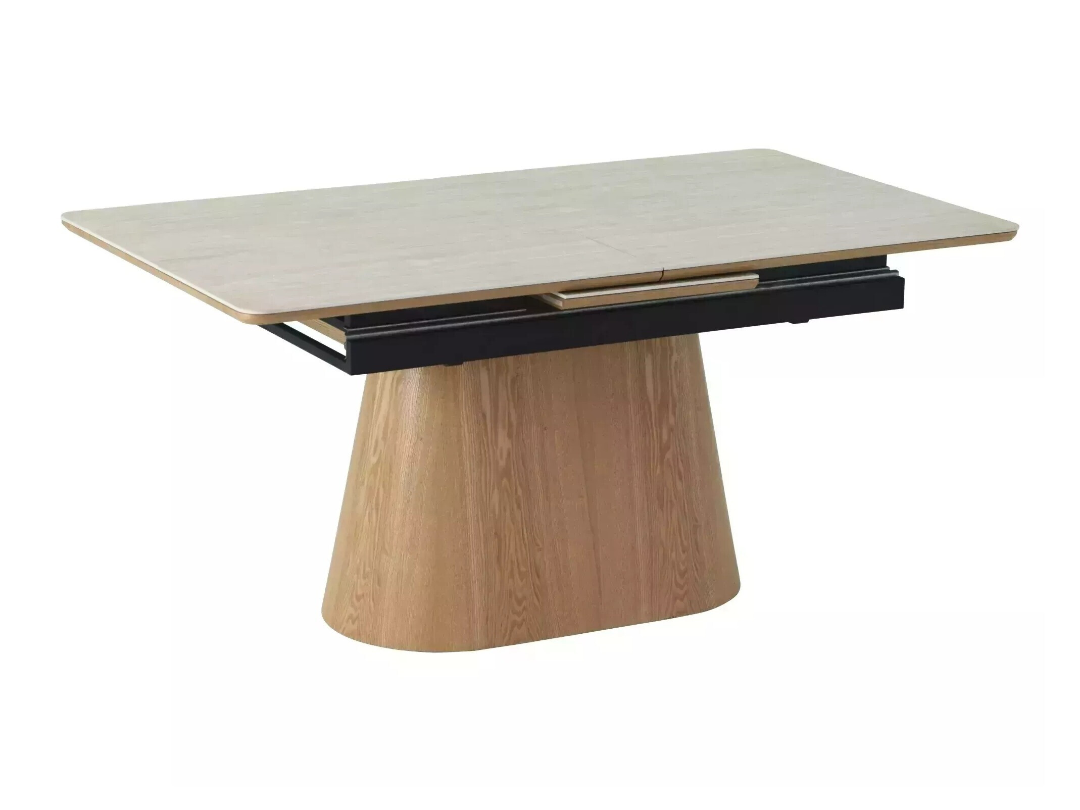 Table Detroit 932 (Travertin clair + Chêne)