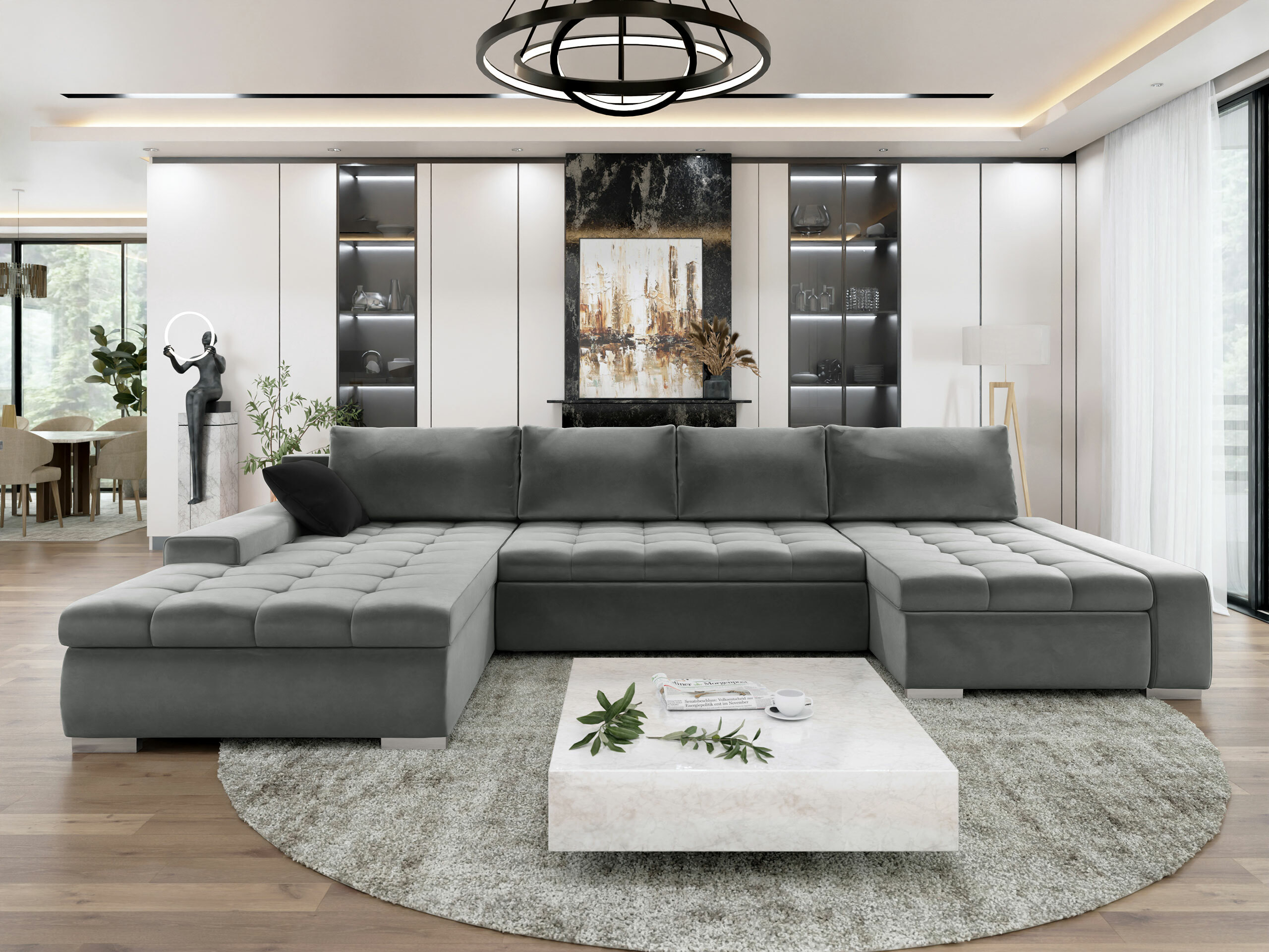 Canapé d'angle Comfivo Oliva (Magic Velvet 2217 + Magic Velvet 2219)