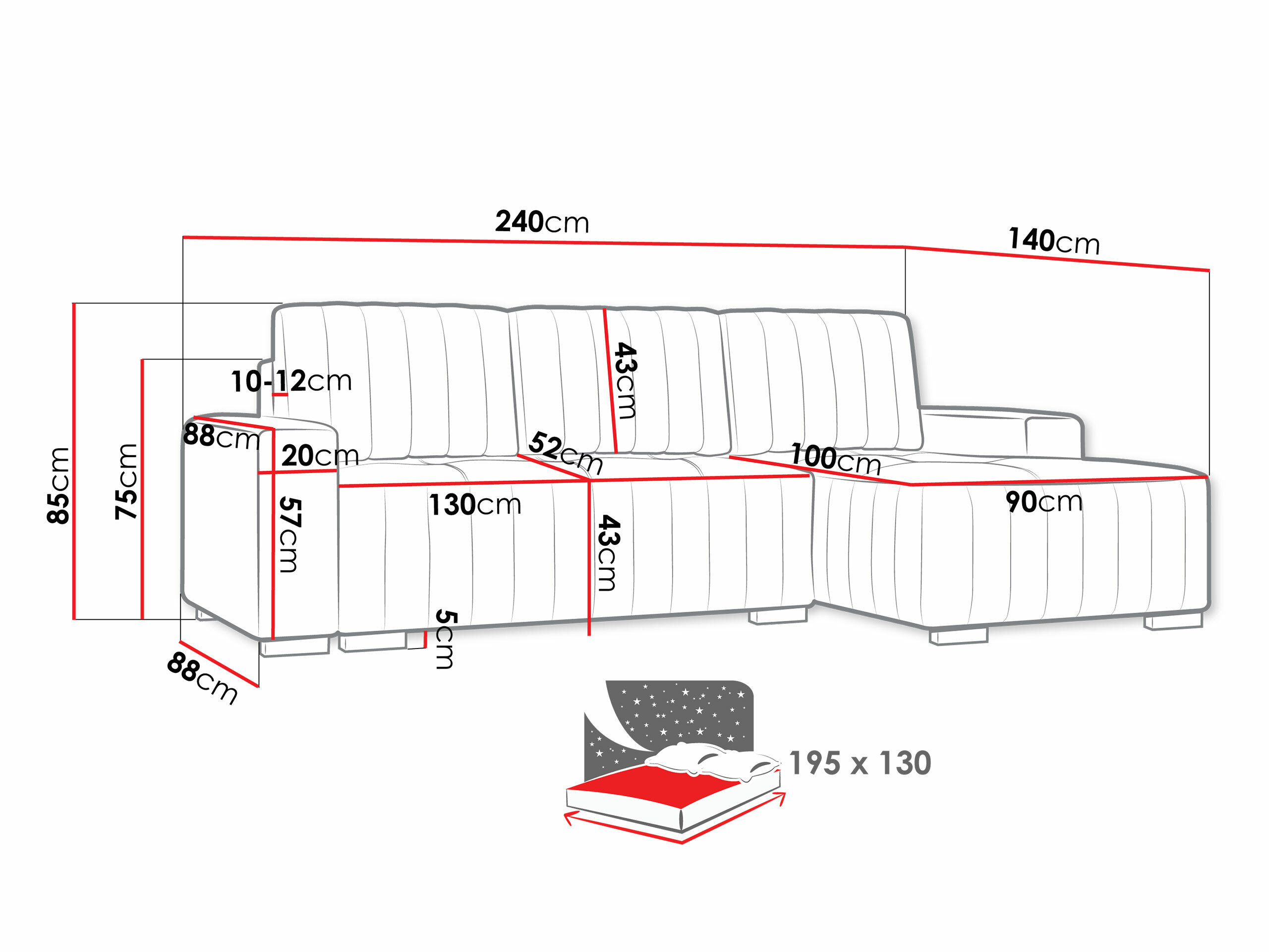 Canapé d'angle Columbus 154 (Manila 05)