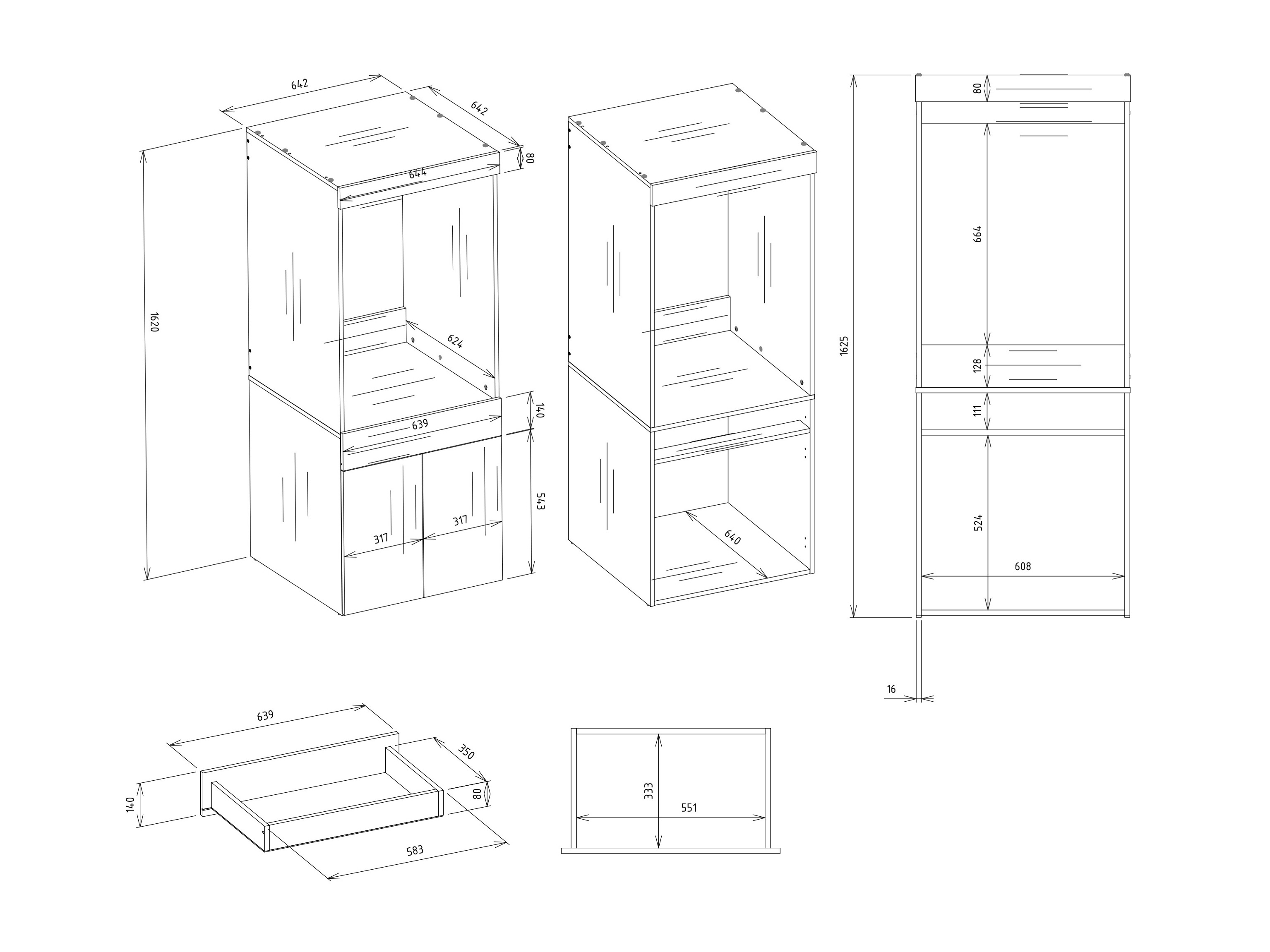 Colonne de salle de bain Mandeville 355