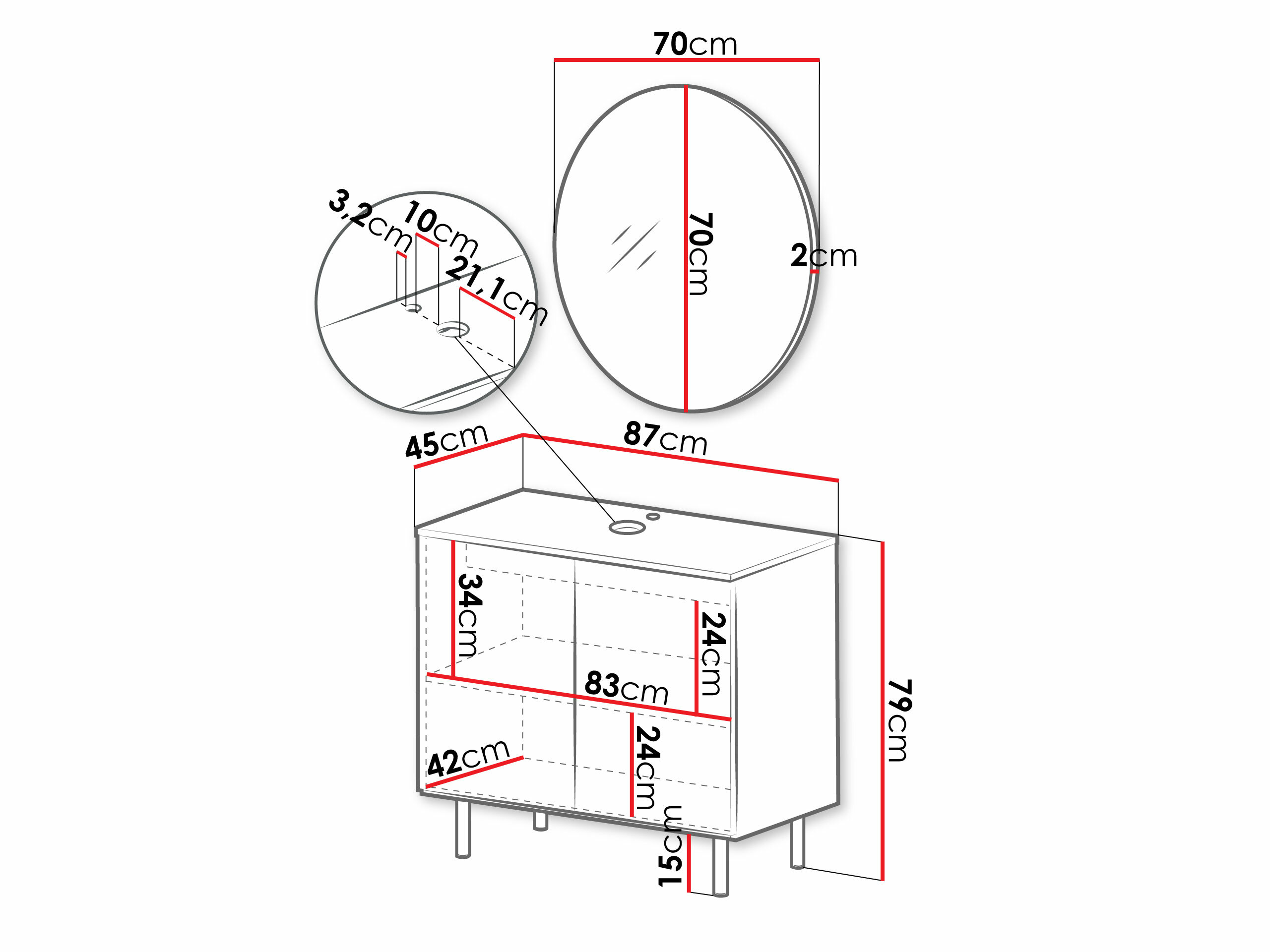 Ensemble de salle de bain Decus II (Cachemire)