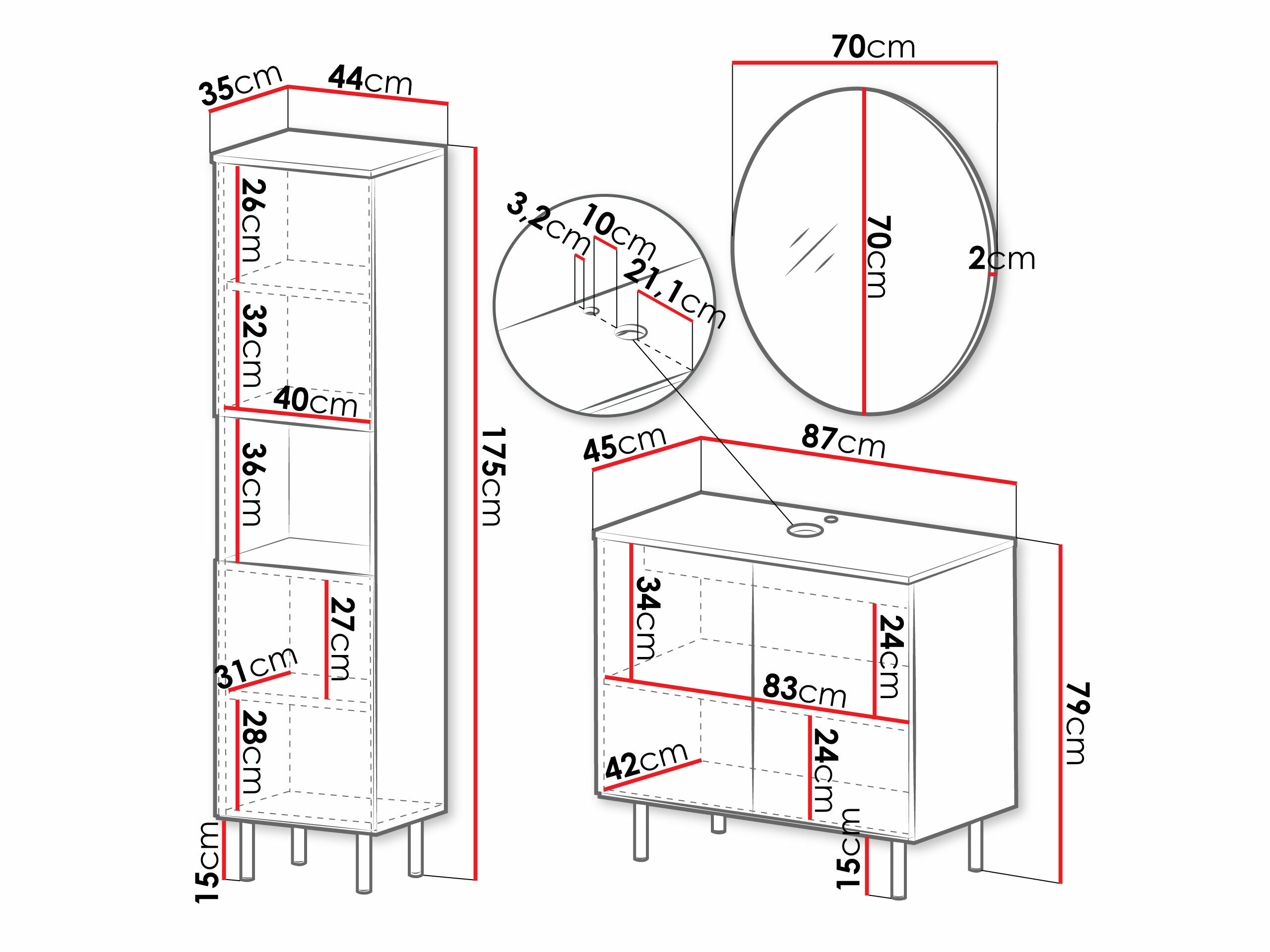 Ensemble de salle de bain Virdomi 111 (Cachemire)