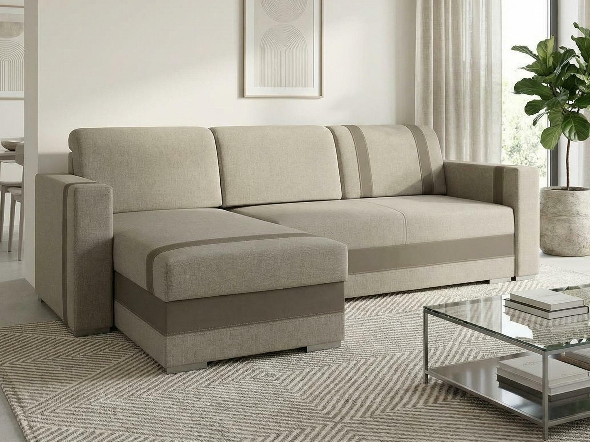 Canapé d'angle Edinburg 101 (Inari 26 + Cayenne 06)