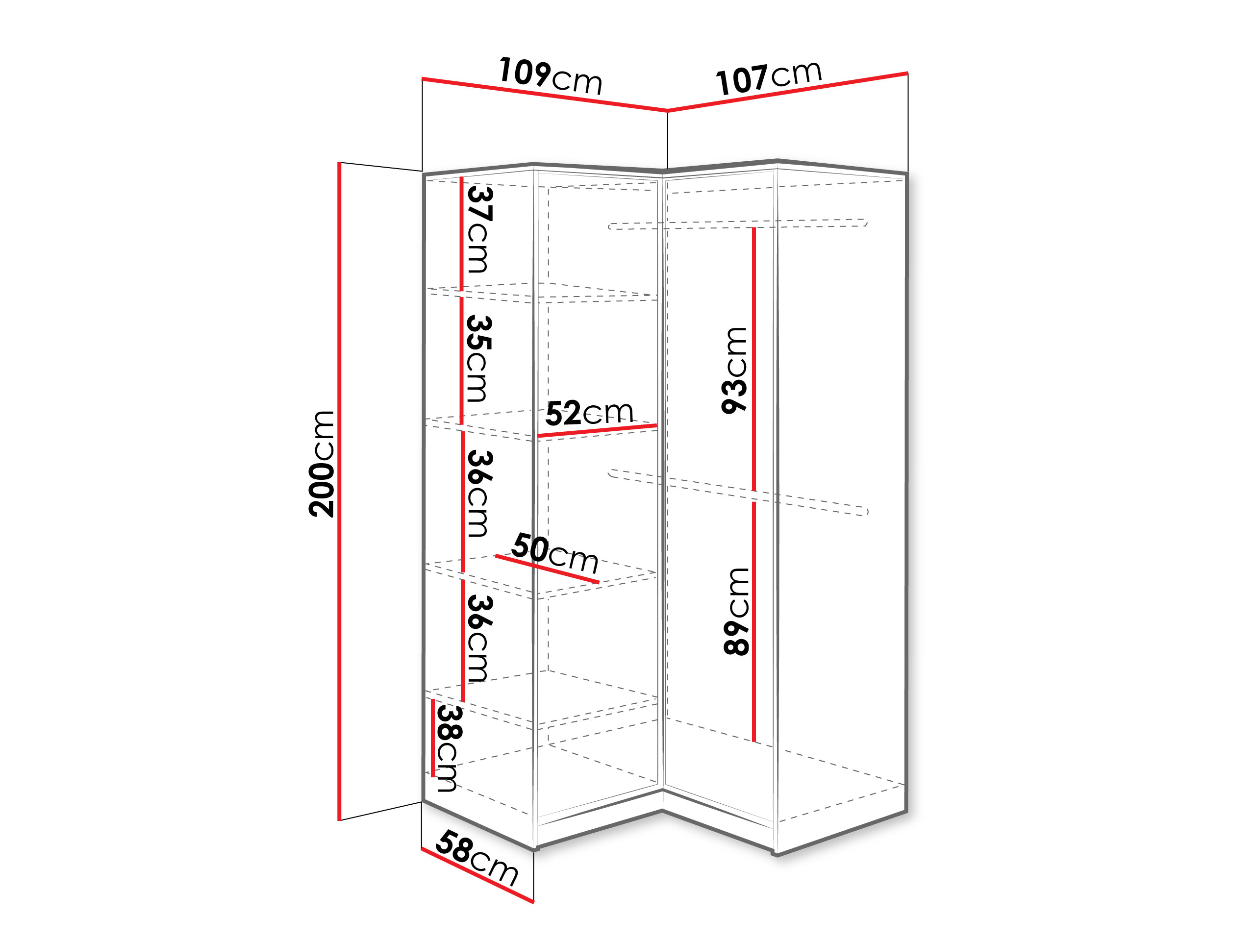 Armoire d'angle Lombala 113