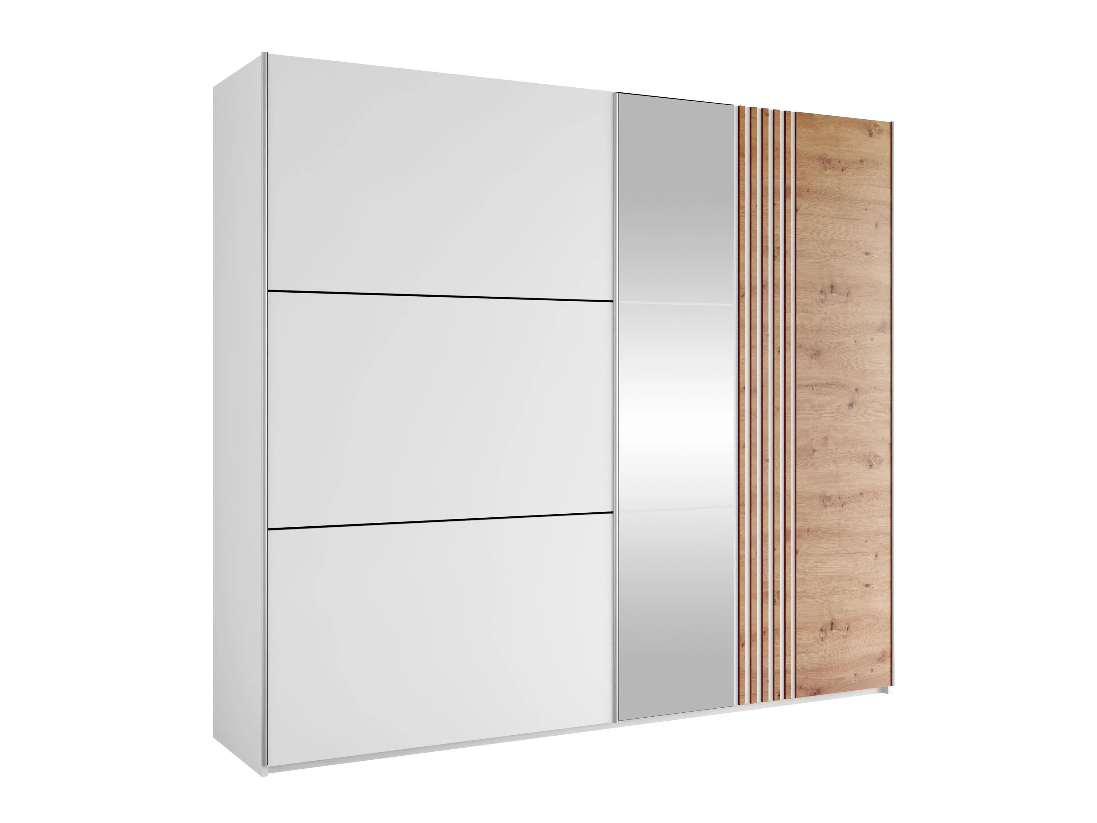 Armoire Honolulu 254 (Blanc + Chêne wotan)