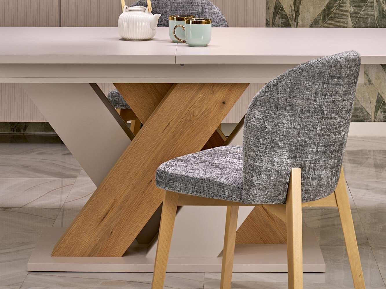 Table Houston 2091 (Chêne + Cachemire)